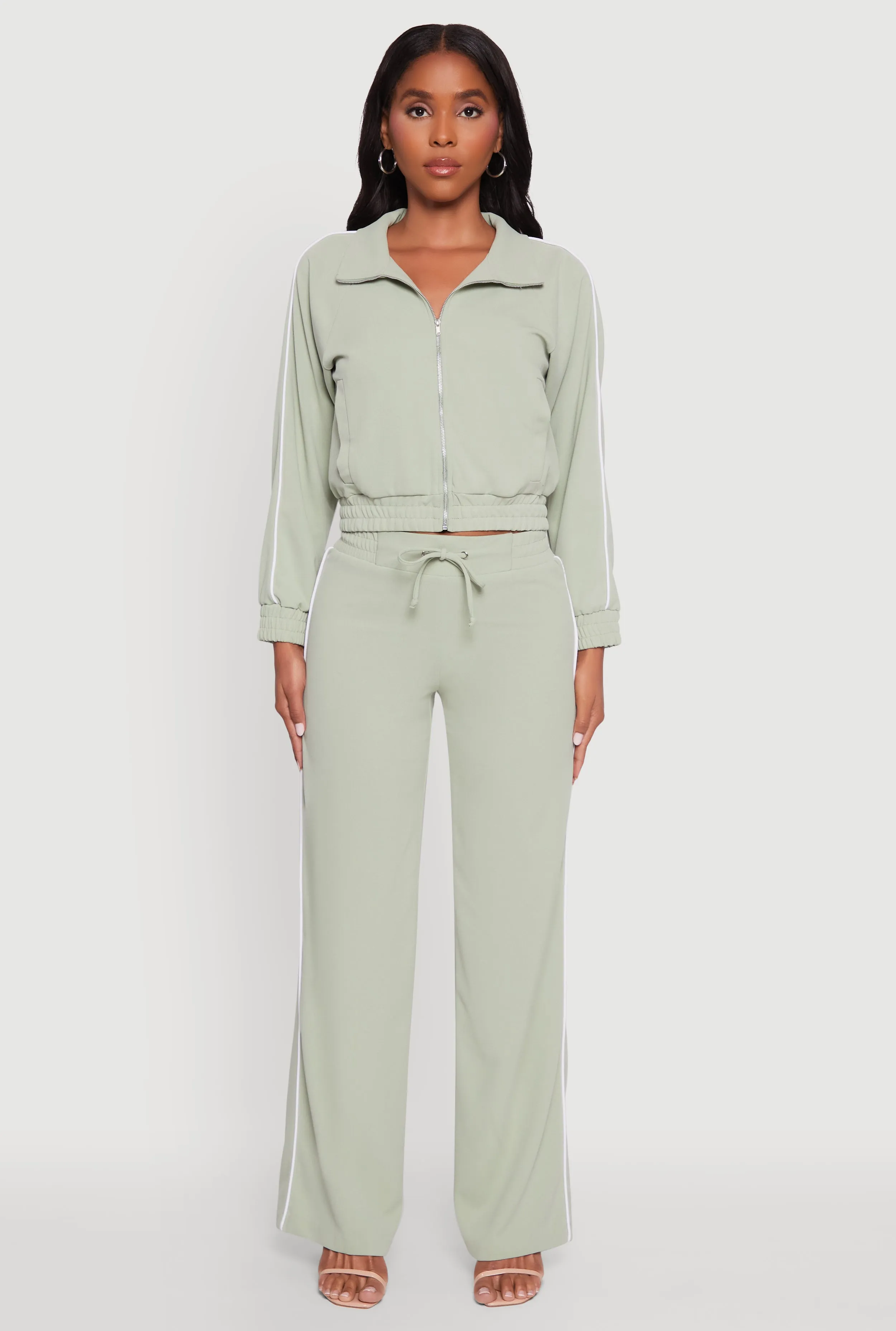 Wide Leg Crepe Knit Casual Pants sold by Rainbow product image thumbnail 2