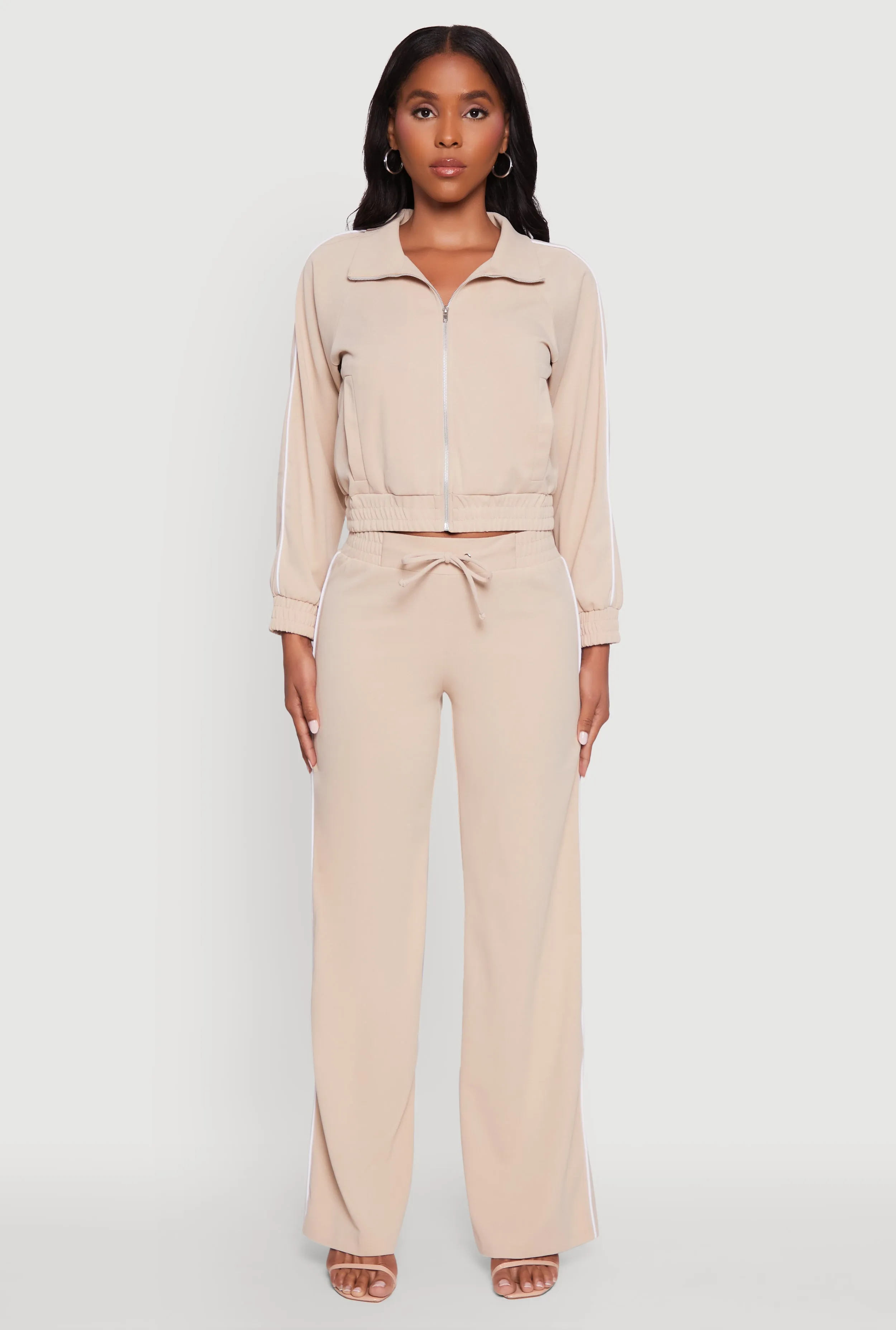 Wide Leg Crepe Knit Casual Pants sold by Rainbow product image thumbnail 2