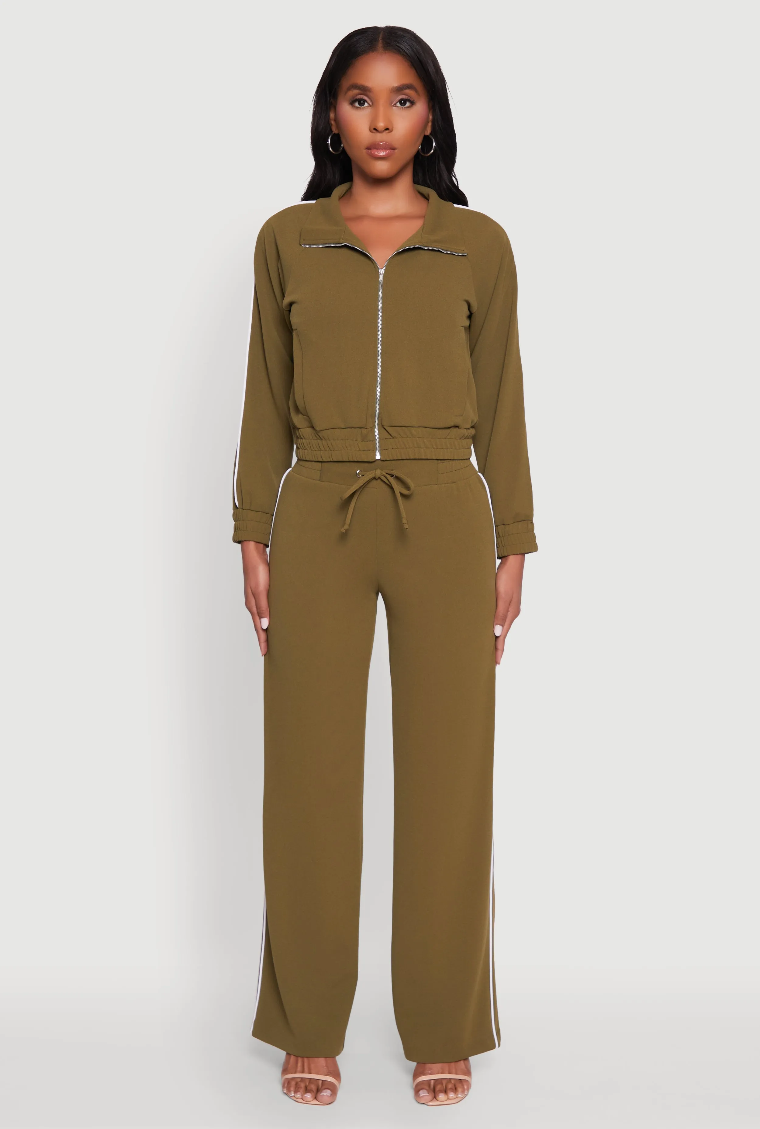 Wide Leg Crepe Knit Casual Pants sold by Rainbow product image thumbnail 2