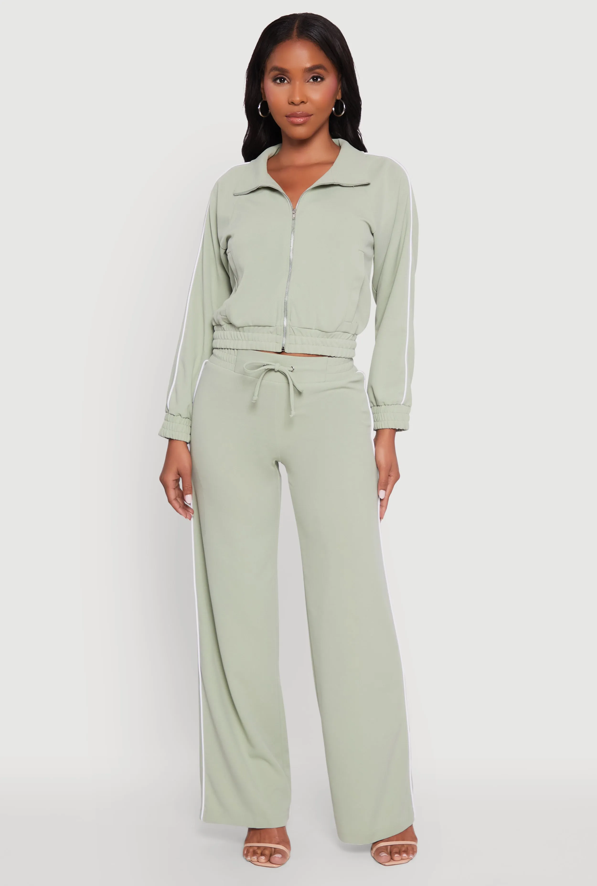 Wide Leg Crepe Knit Casual Pants sold by Rainbow product image thumbnail 3