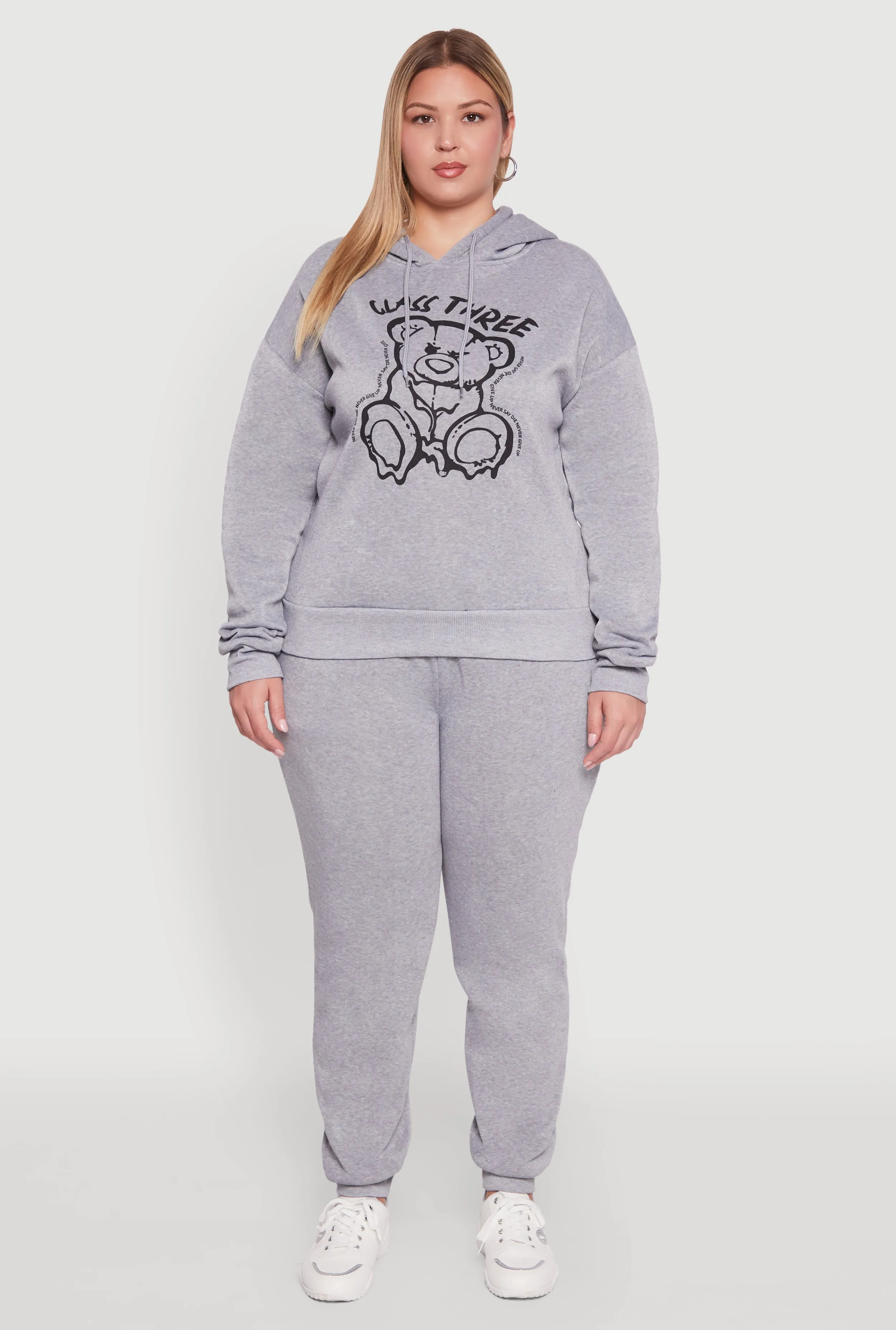 Plus Size High Waisted Fleece Drawstring Waist Joggers sold by Rainbow product image thumbnail 2