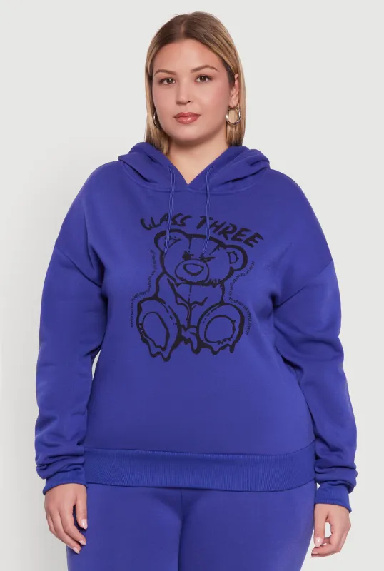 Plus Size Class Three Graphic Pullover Hoodie sold by Rainbow