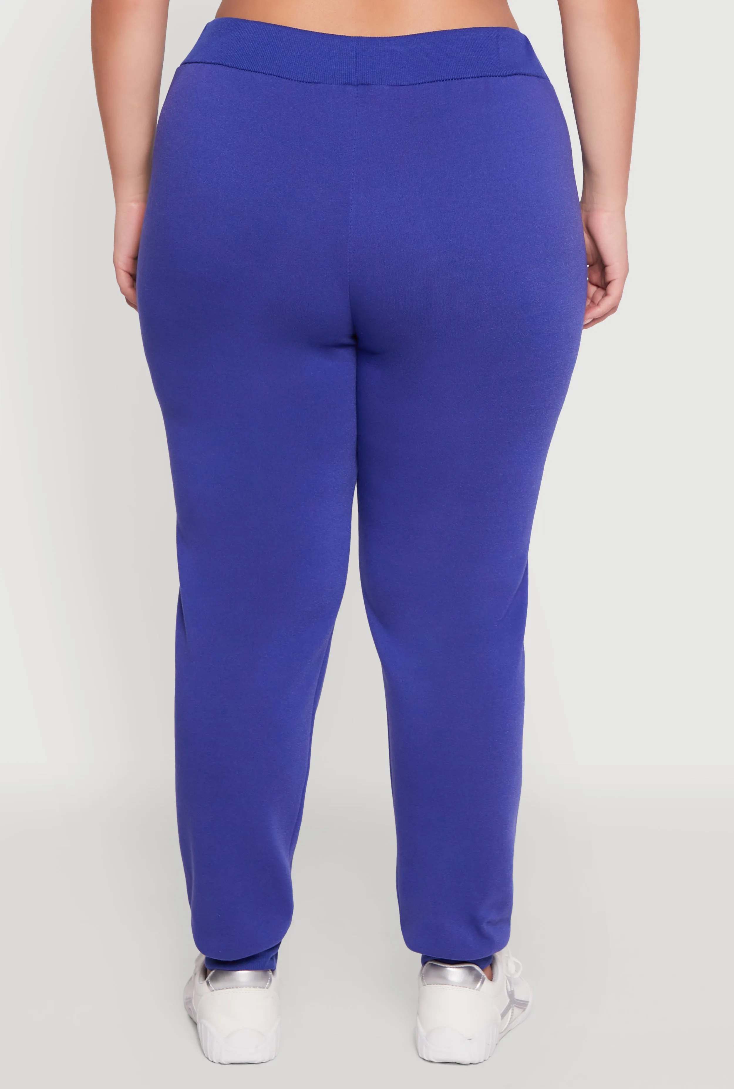 Plus Size High Waisted Fleece Drawstring Waist Joggers sold by Rainbow product image thumbnail 5