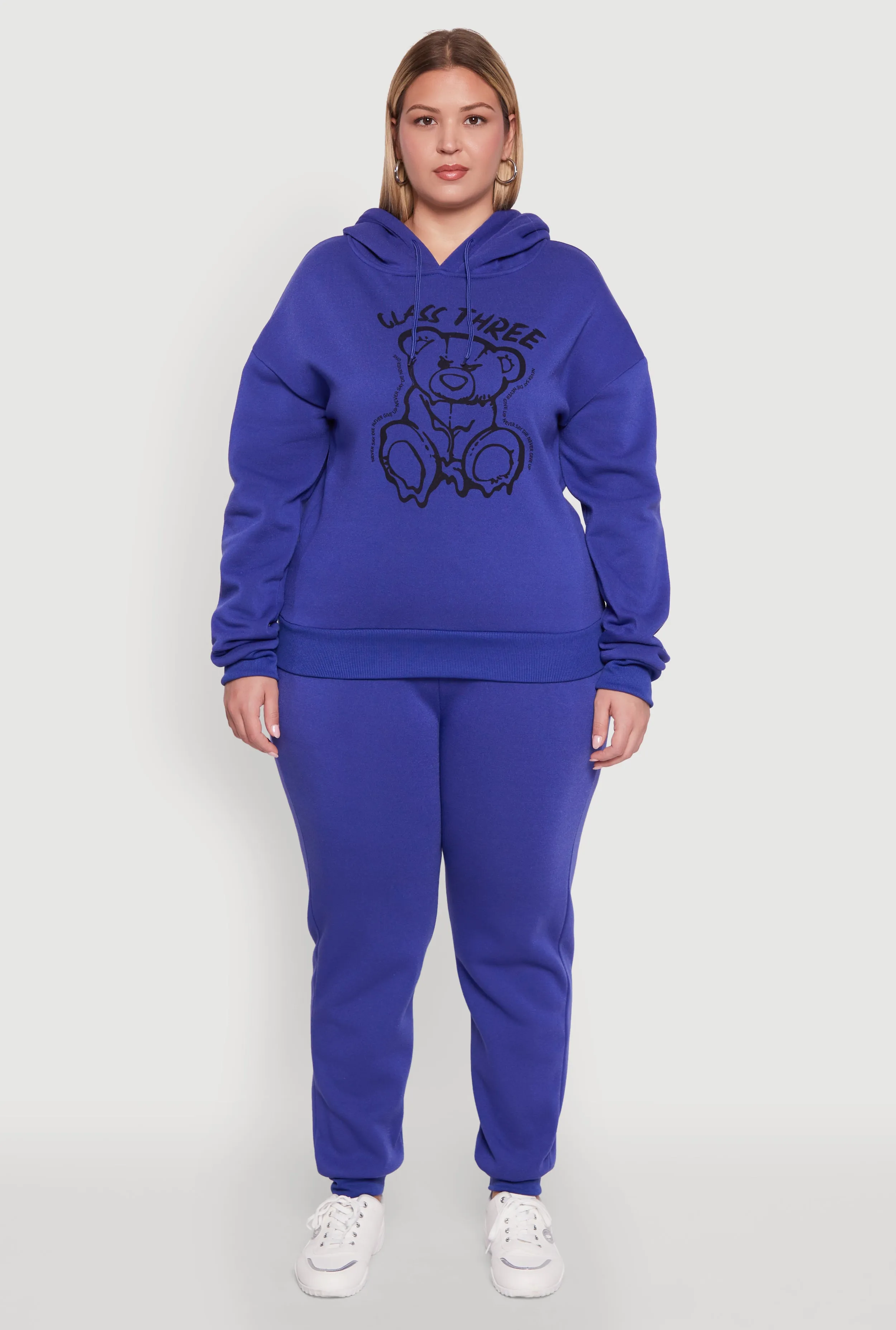 Plus Size High Waisted Fleece Drawstring Waist Joggers sold by Rainbow product image thumbnail 2