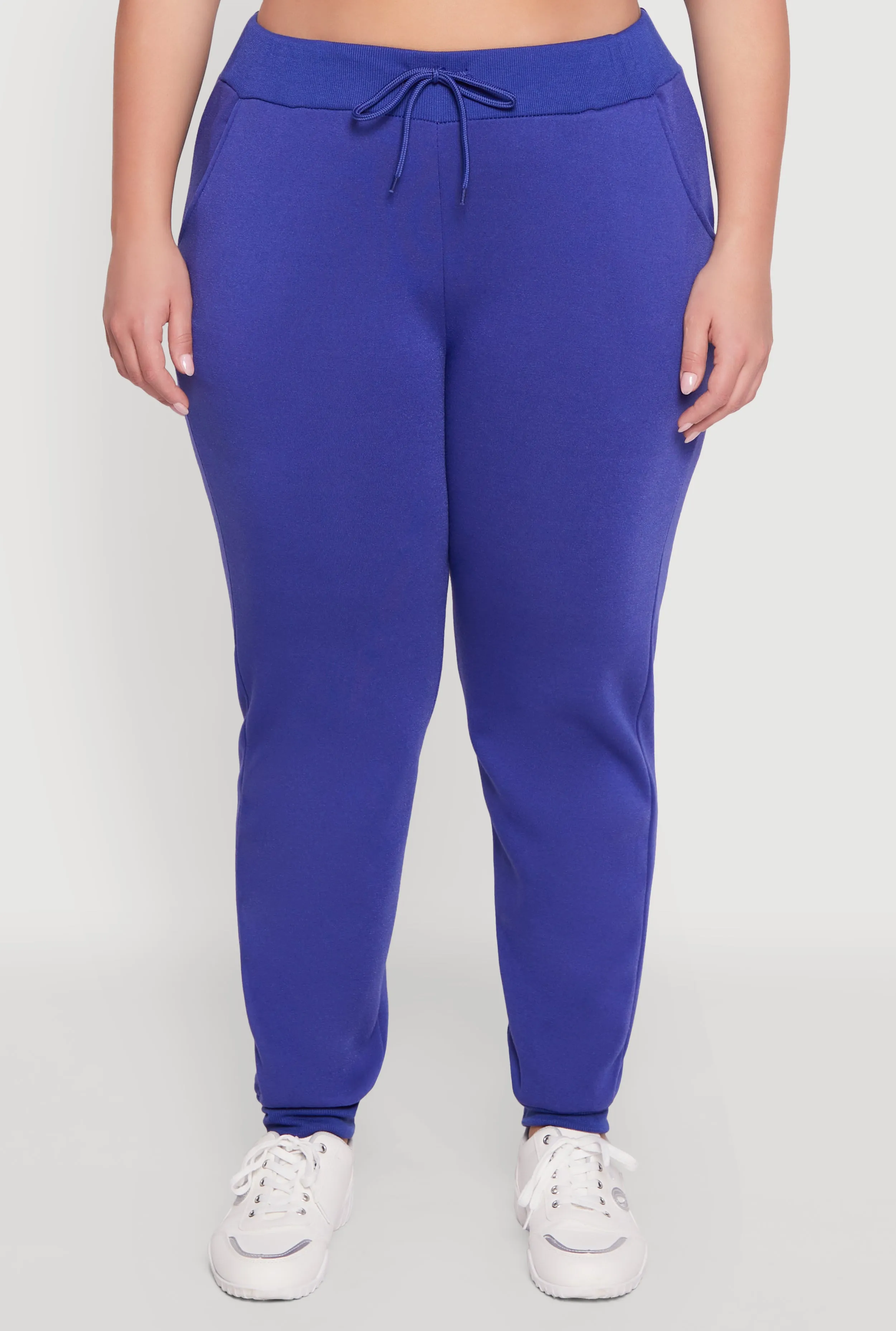 Plus Size High Waisted Fleece Drawstring Waist Joggers sold by Rainbow product image thumbnail 3