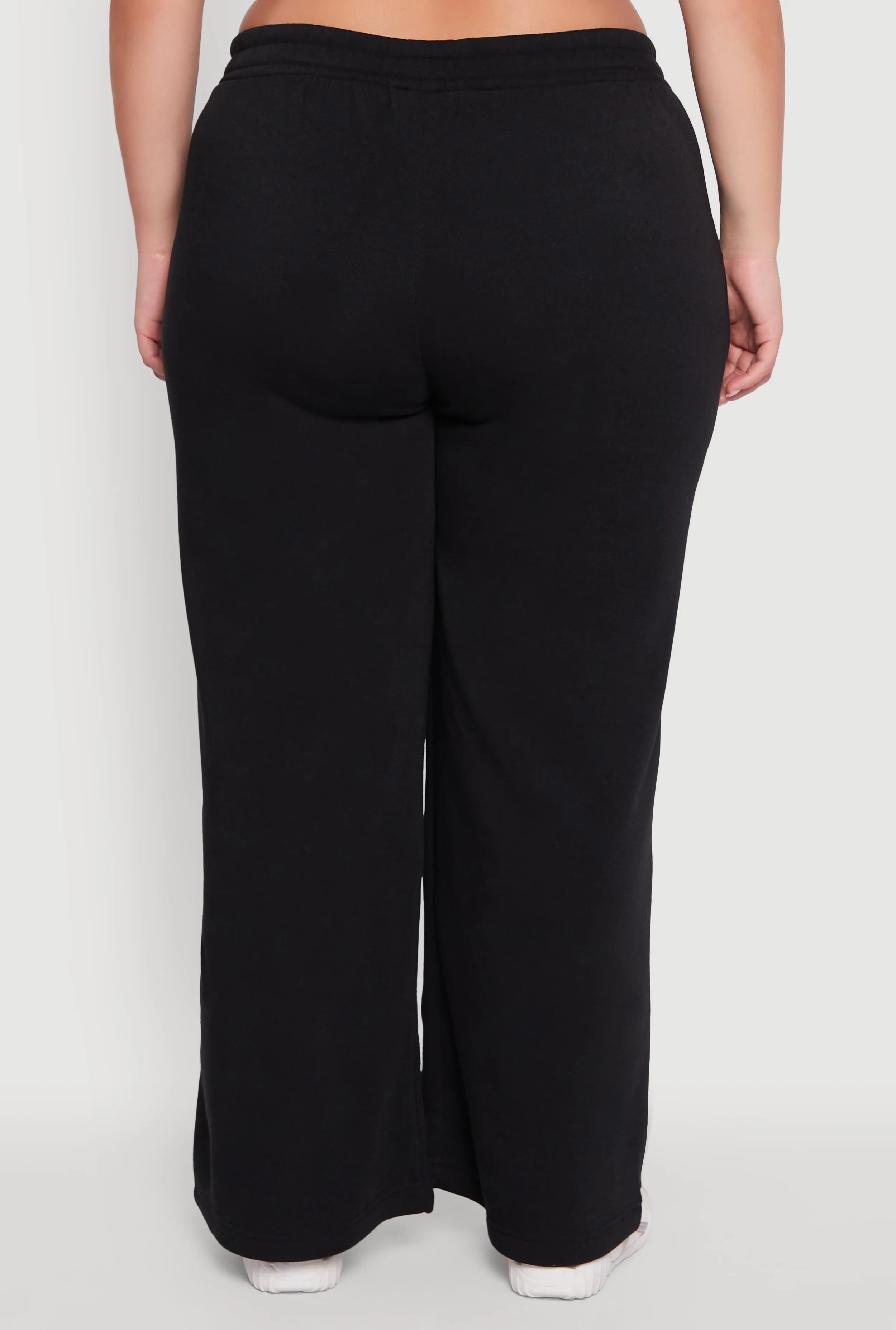 Plus Size Fleece High Waisted Wide Leg Sweatpants sold by Rainbow product image thumbnail 5