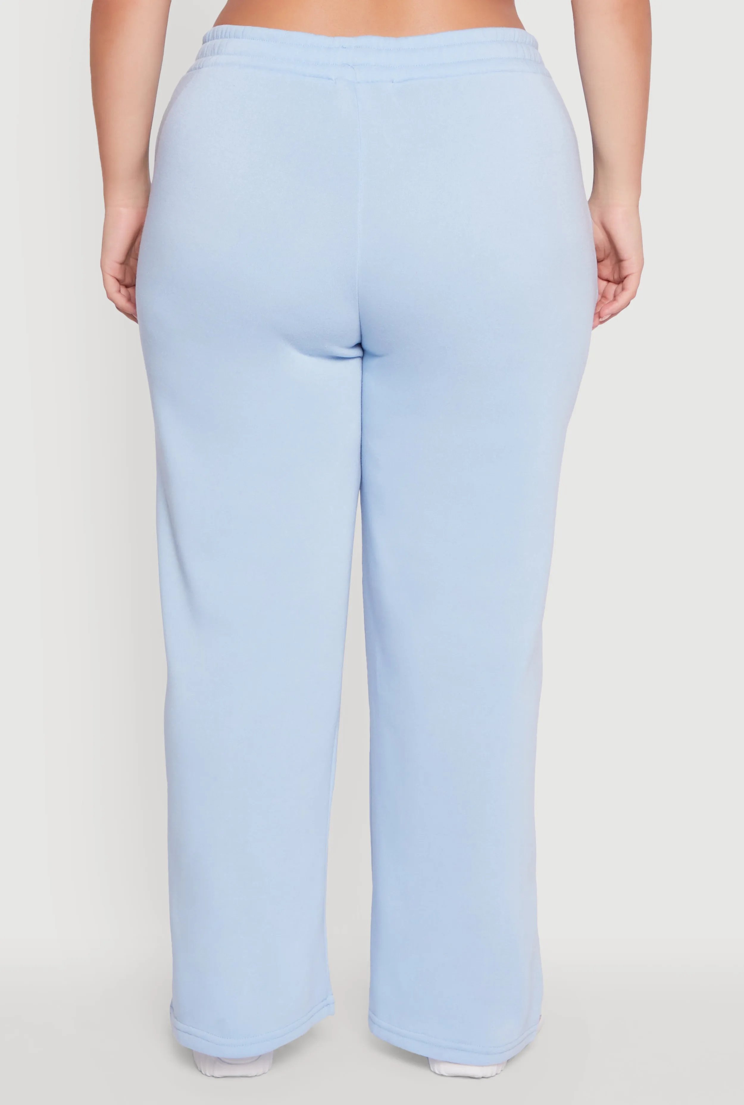 Plus Size Fleece High Waisted Wide Leg Sweatpants sold by Rainbow product image thumbnail 5