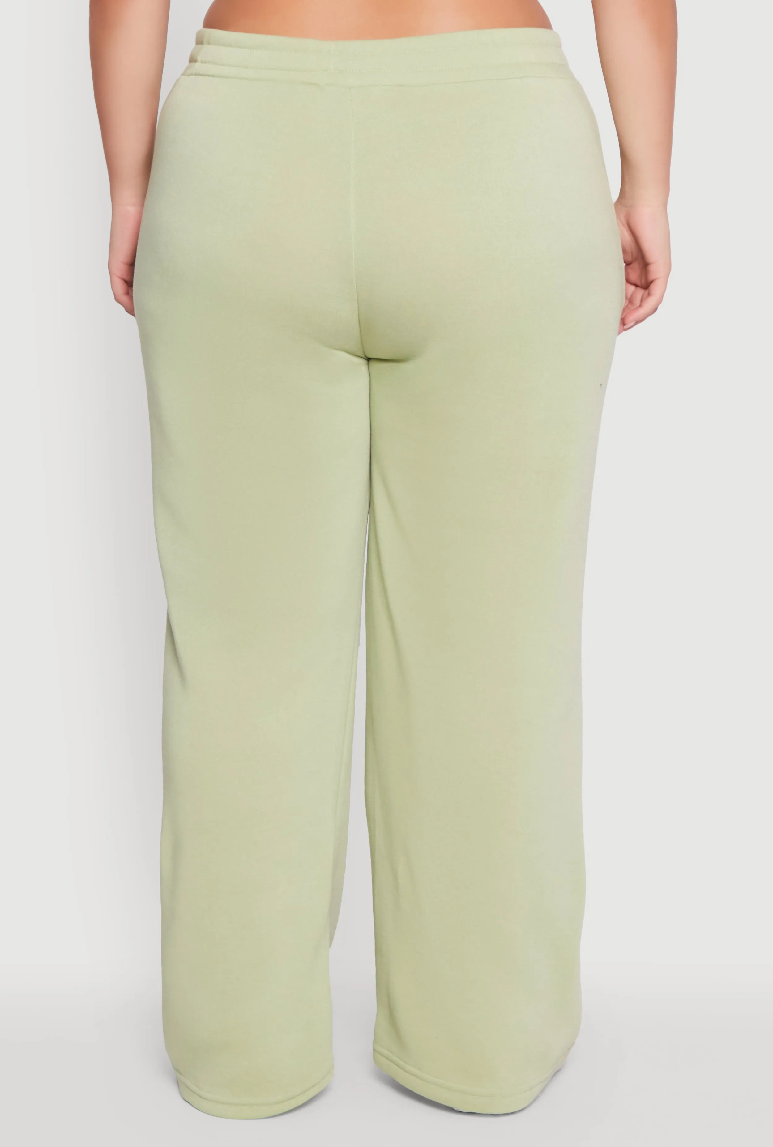 Plus Size Fleece High Waisted Wide Leg Sweatpants sold by Rainbow product image thumbnail 5