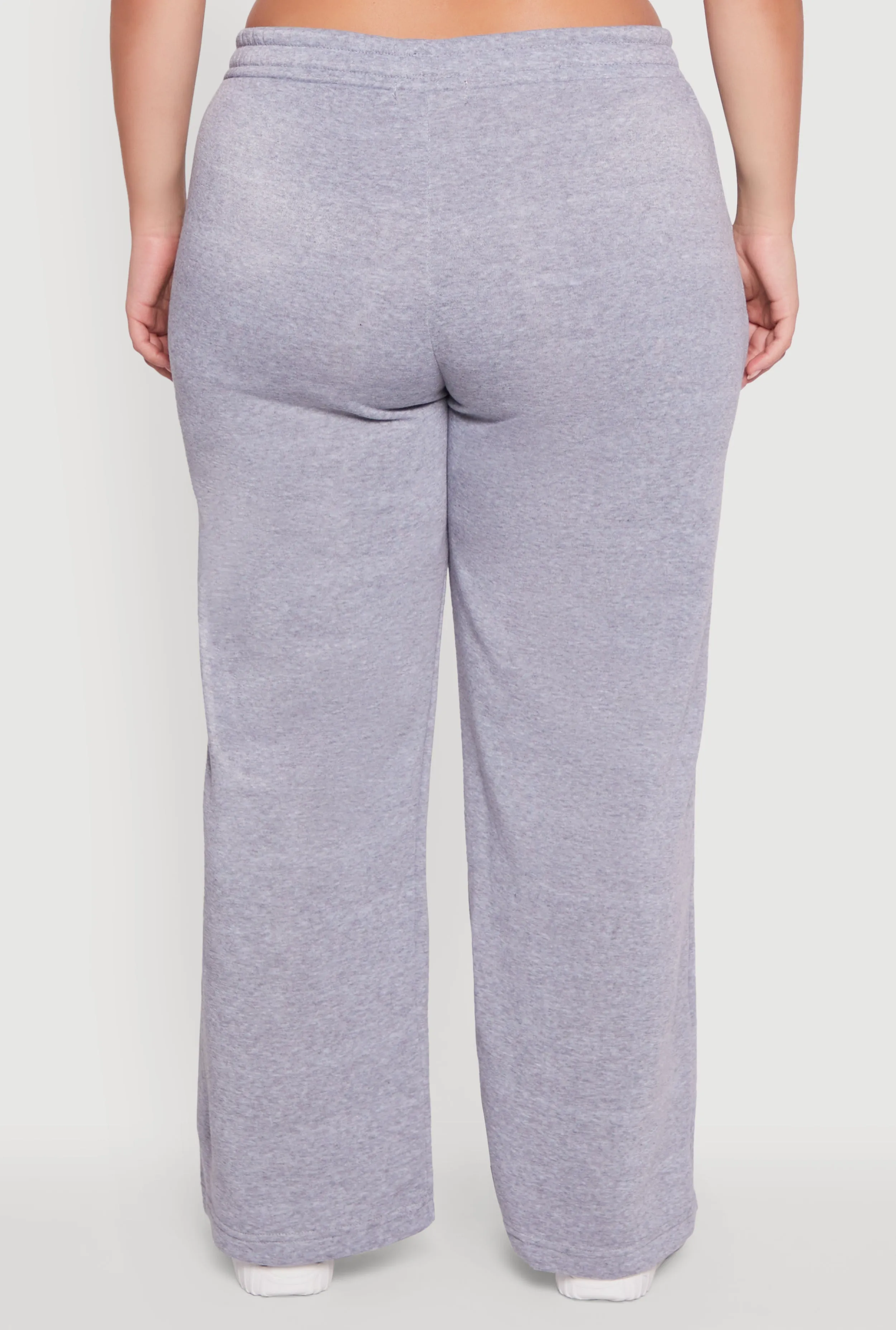 Plus Size Fleece High Waisted Wide Leg Sweatpants sold by Rainbow product image thumbnail 5