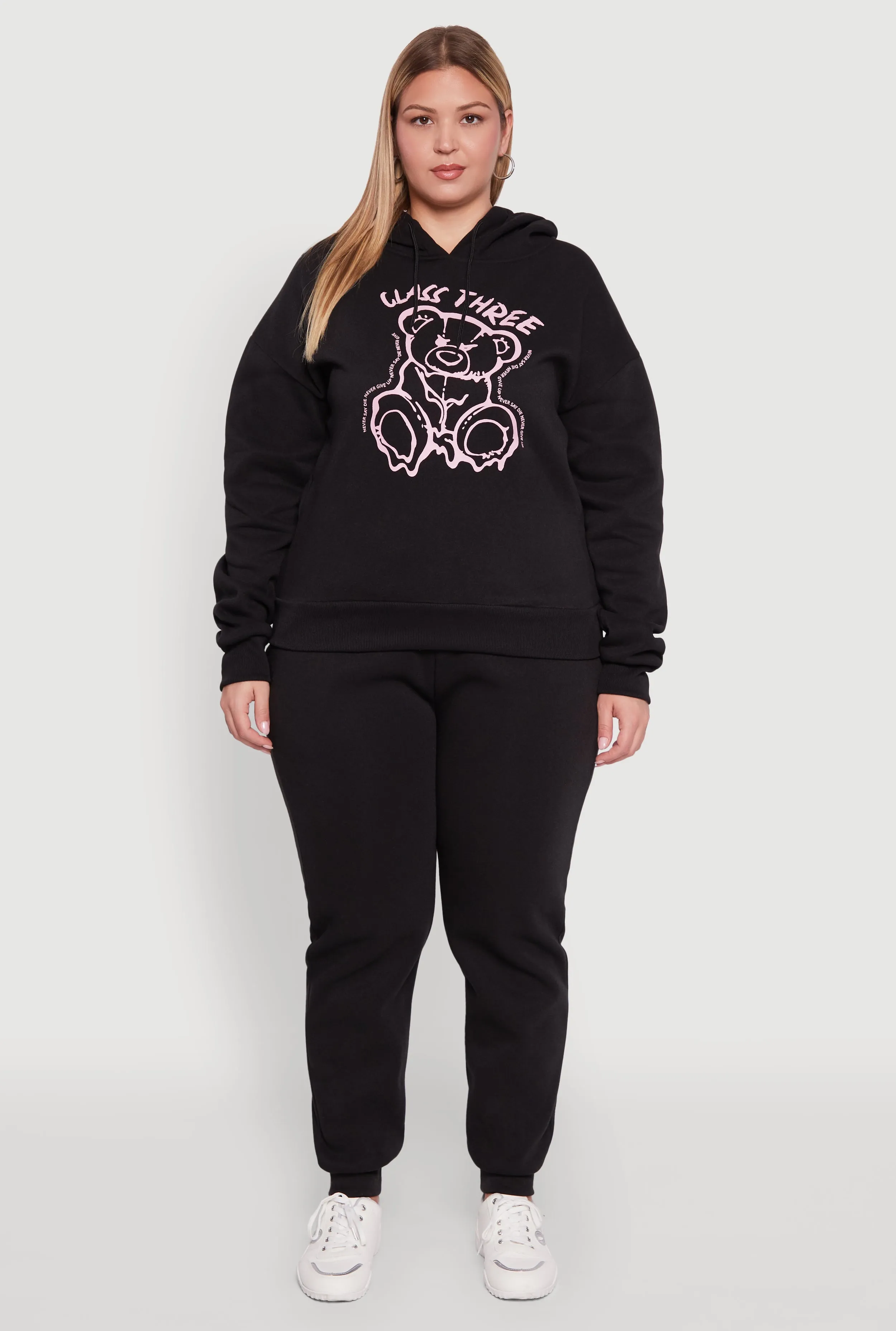 Plus Size High Waisted Fleece Drawstring Waist Joggers sold by Rainbow product image thumbnail 2