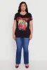 Plus Size Cherry Club Graphic T-Shirt sold by Rainbow