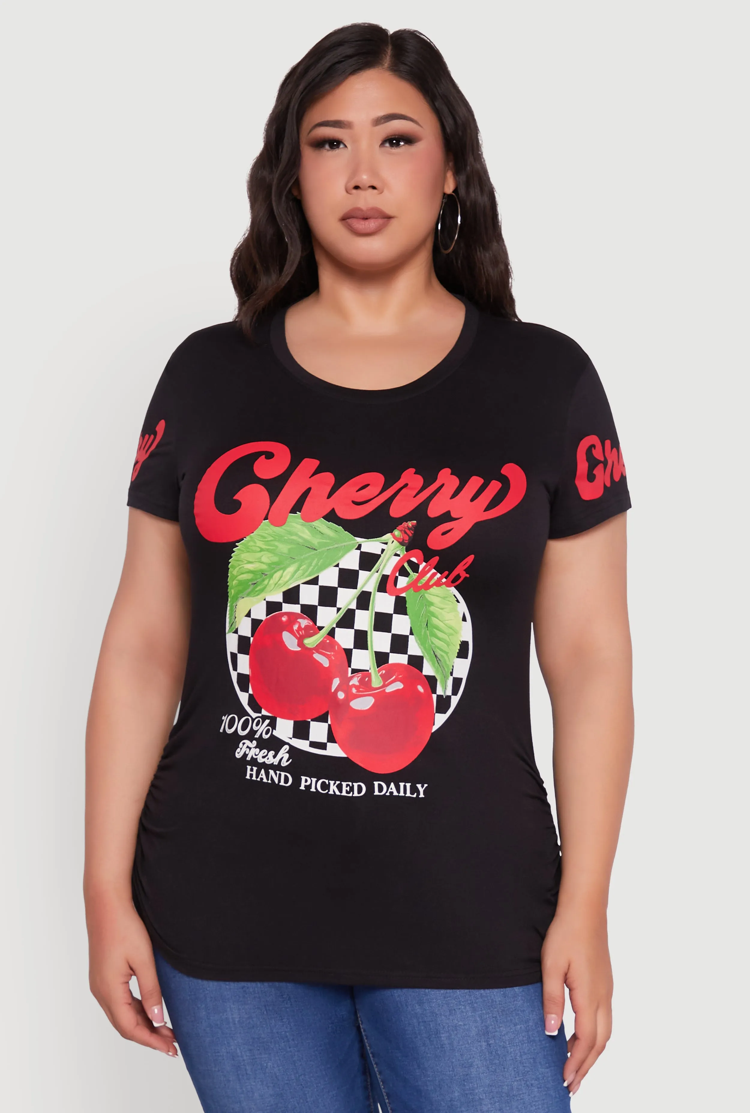 Plus Size Cherry Club Graphic T-Shirt sold by Rainbow product image thumbnail 2