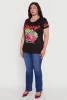 Plus Size Cherry Club Graphic T-Shirt sold by Rainbow