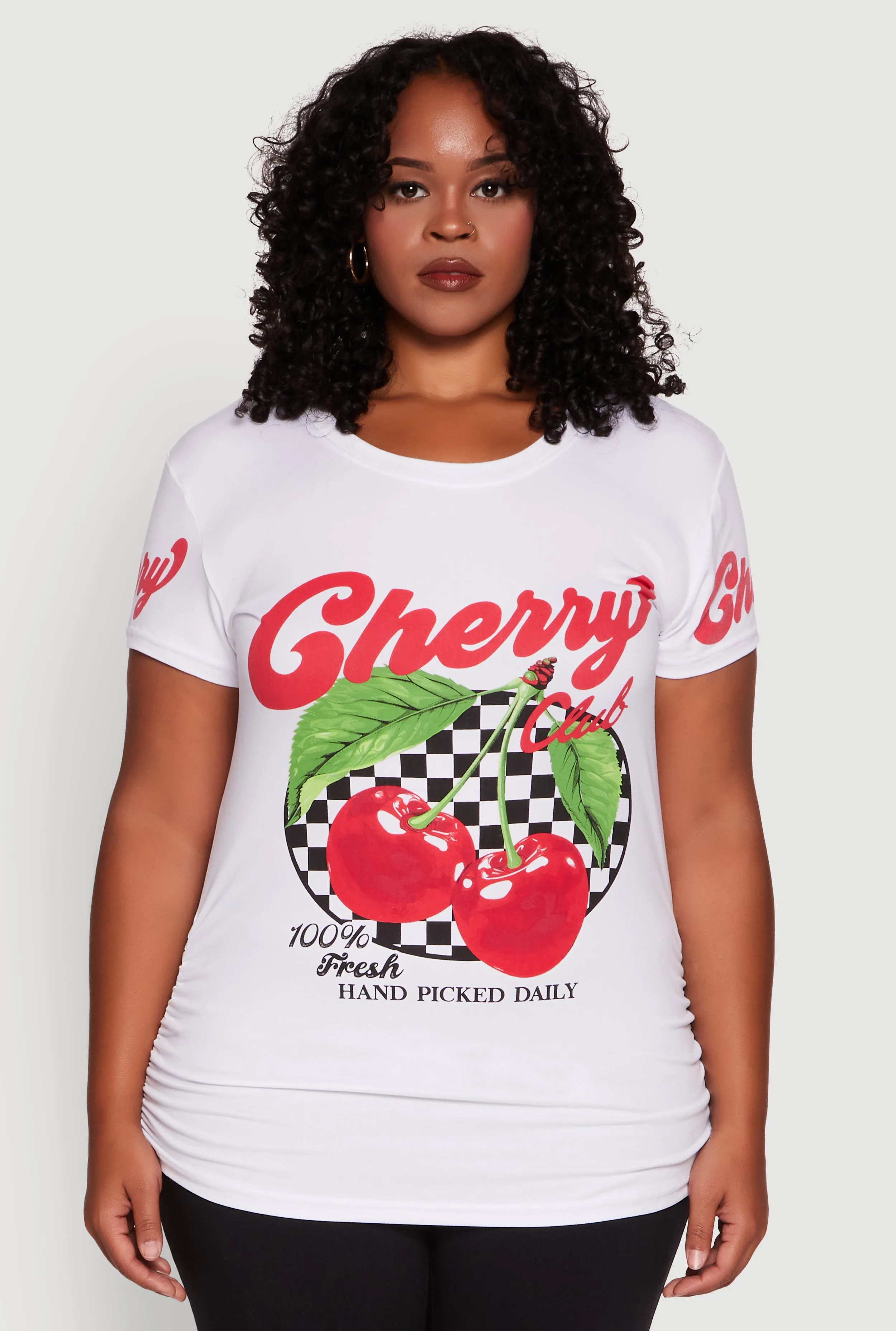Plus Size Cherry Club Graphic T-Shirt sold by Rainbow product image thumbnail 2