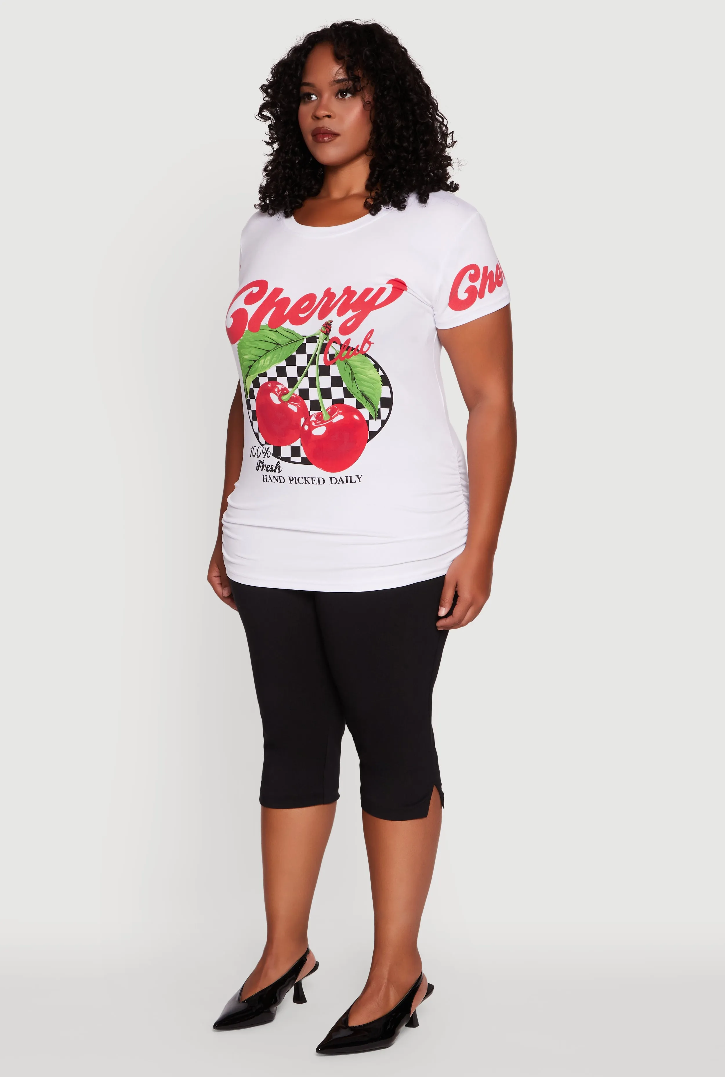 Plus Size Cherry Club Graphic T-Shirt sold by Rainbow product image thumbnail 5