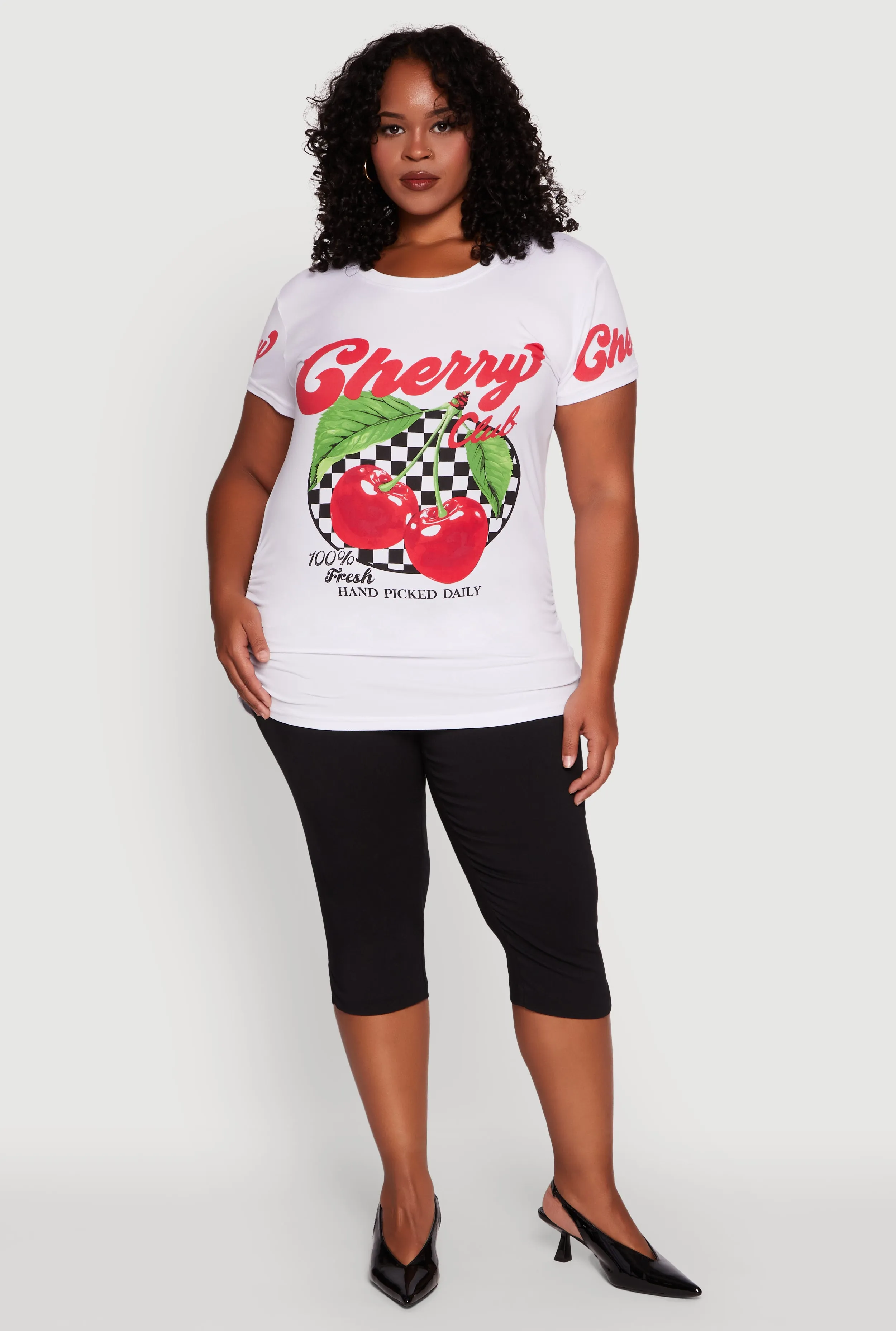 Plus Size Cherry Club Graphic T-Shirt sold by Rainbow product image thumbnail 3