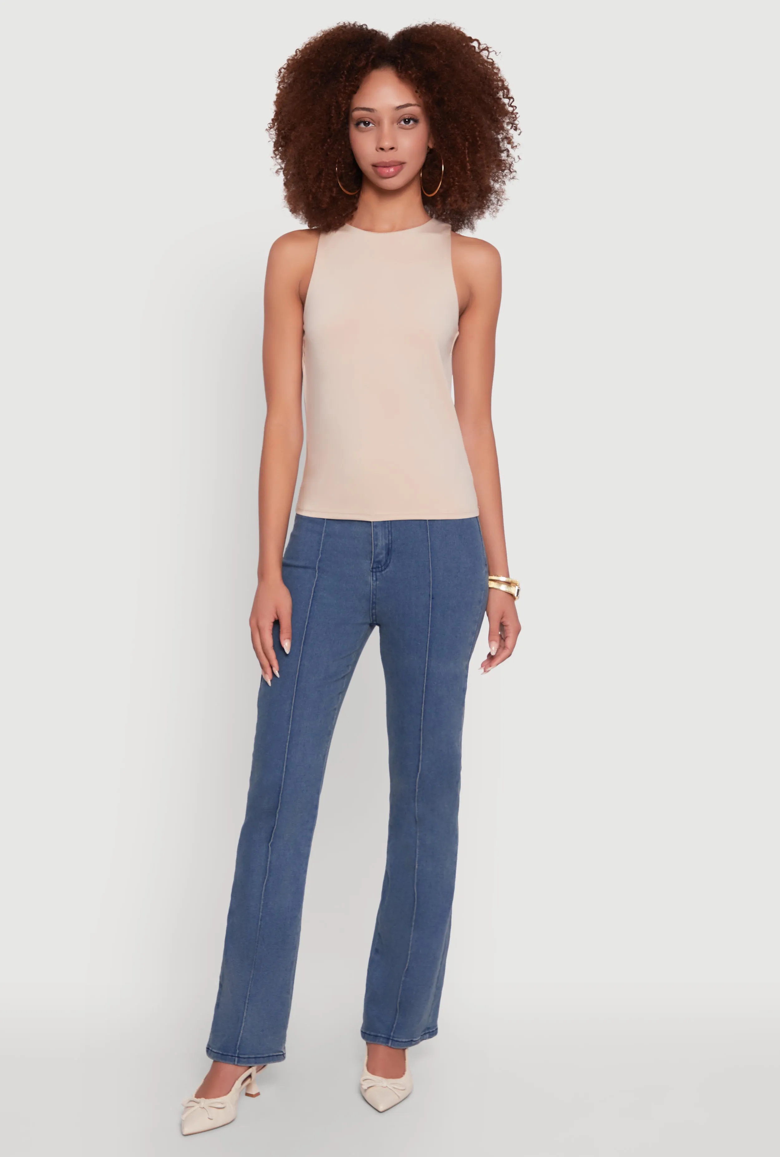 High Neck Shelf Bra Racerback Tank Top sold by Rainbow product image thumbnail 4