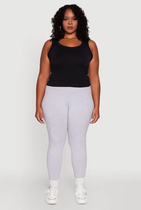 Plus Size Stylish High Waisted Leggings sold by Rainbow