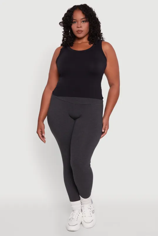Plus Size Stylish High Waisted Leggings sold by Rainbow