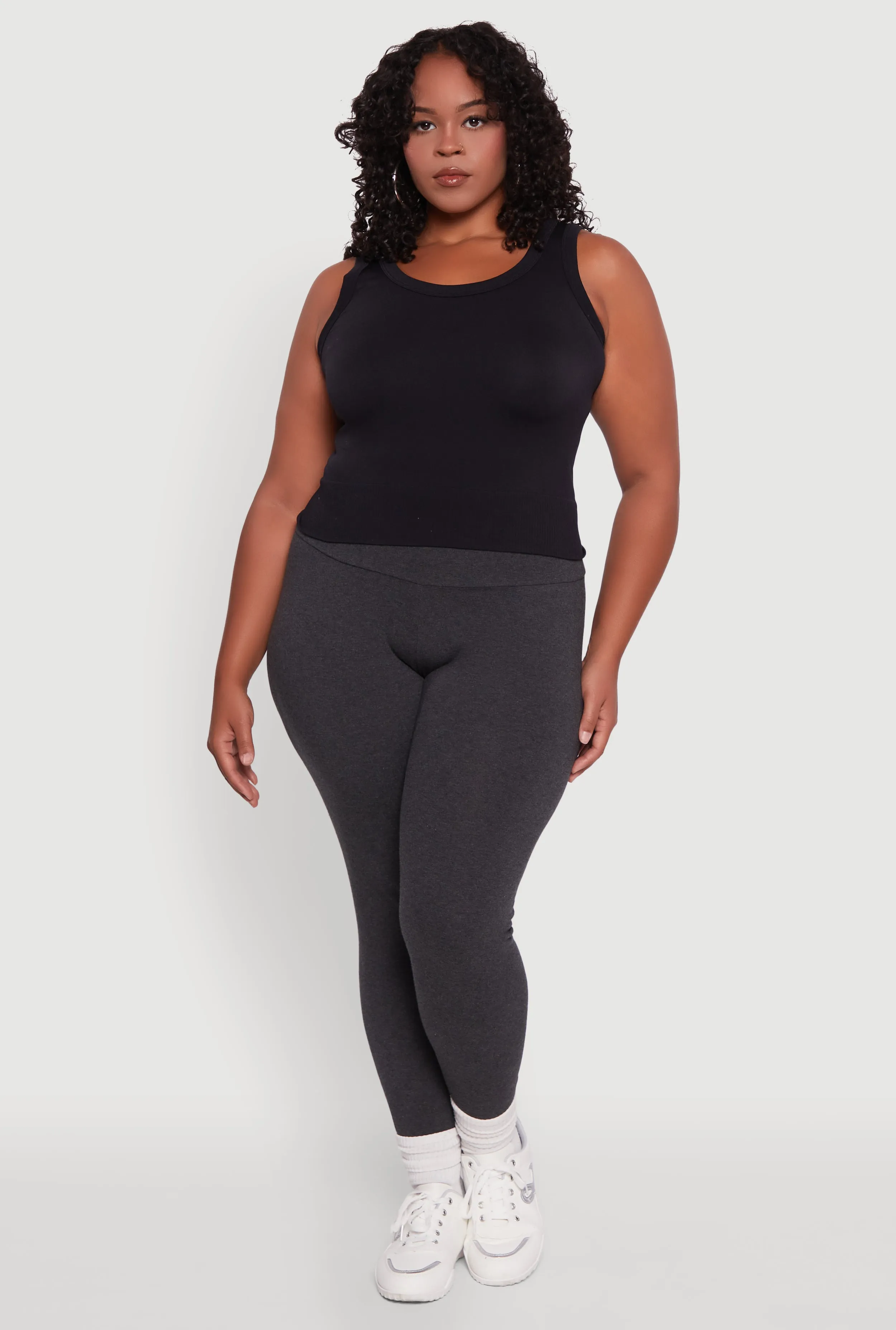Plus Size Stylish High Waisted Leggings sold by Rainbow
