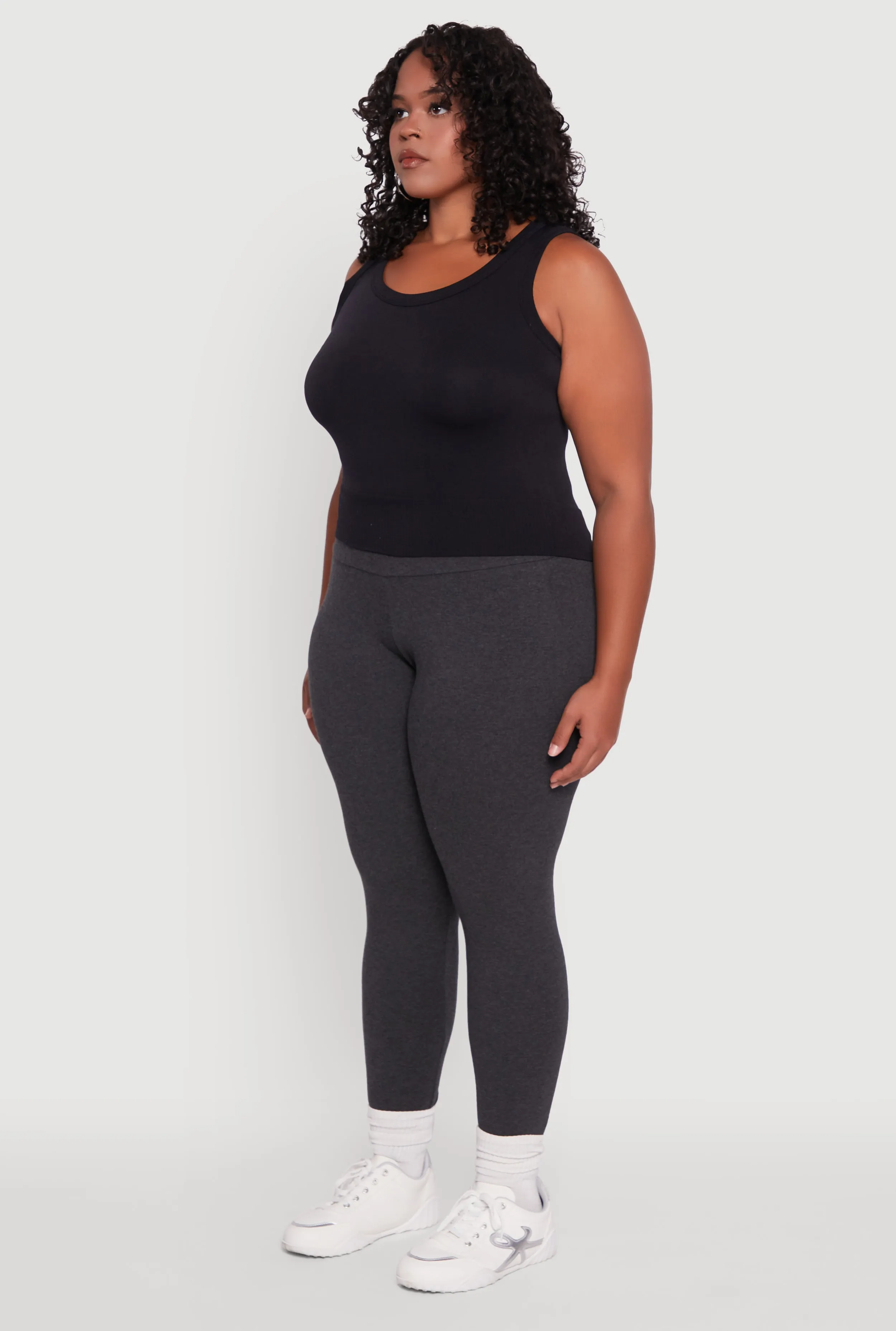 Plus Size Stylish High Waisted Leggings sold by Rainbow product image thumbnail 3
