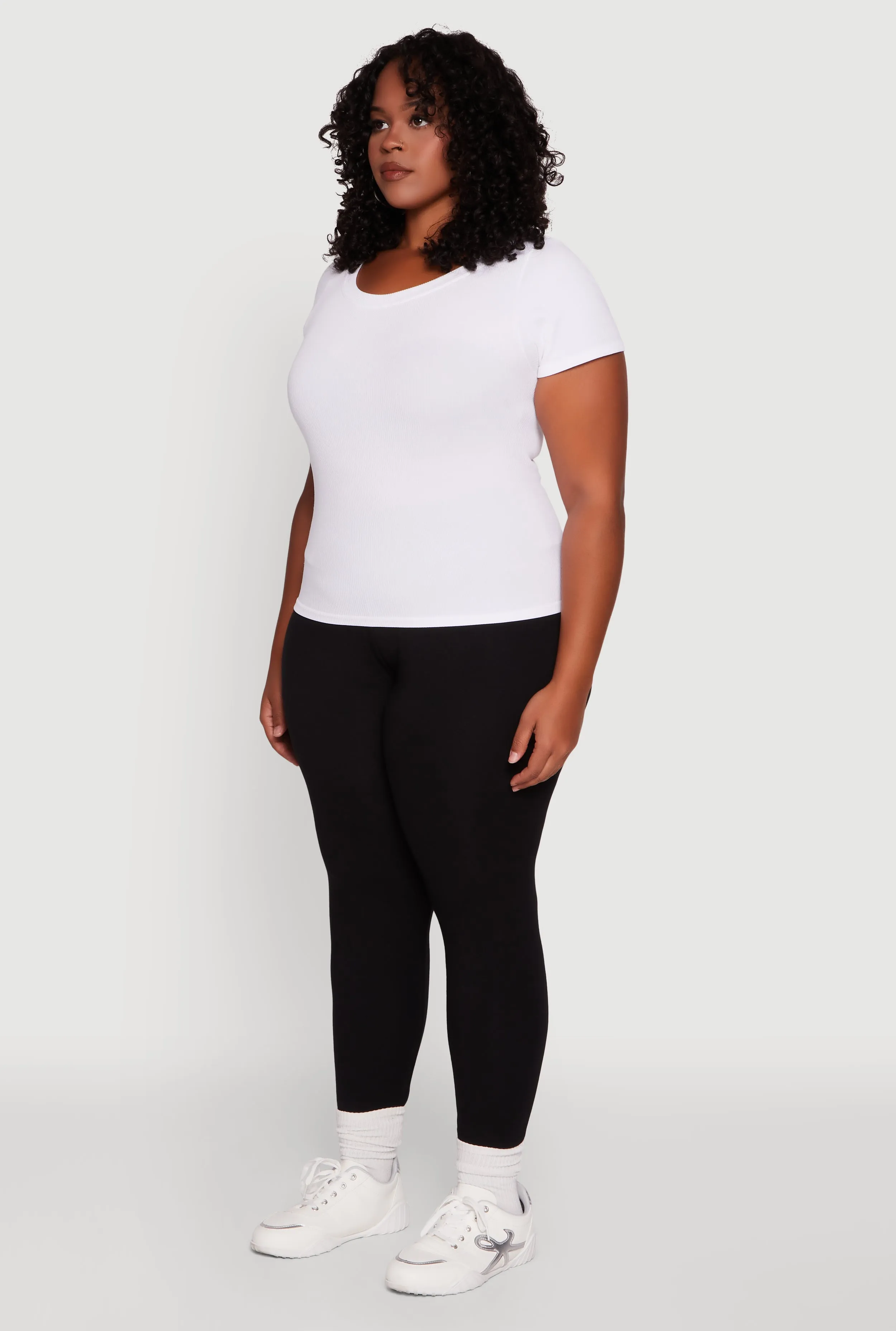 Plus Size Stylish High Waisted Leggings sold by Rainbow product image thumbnail 3