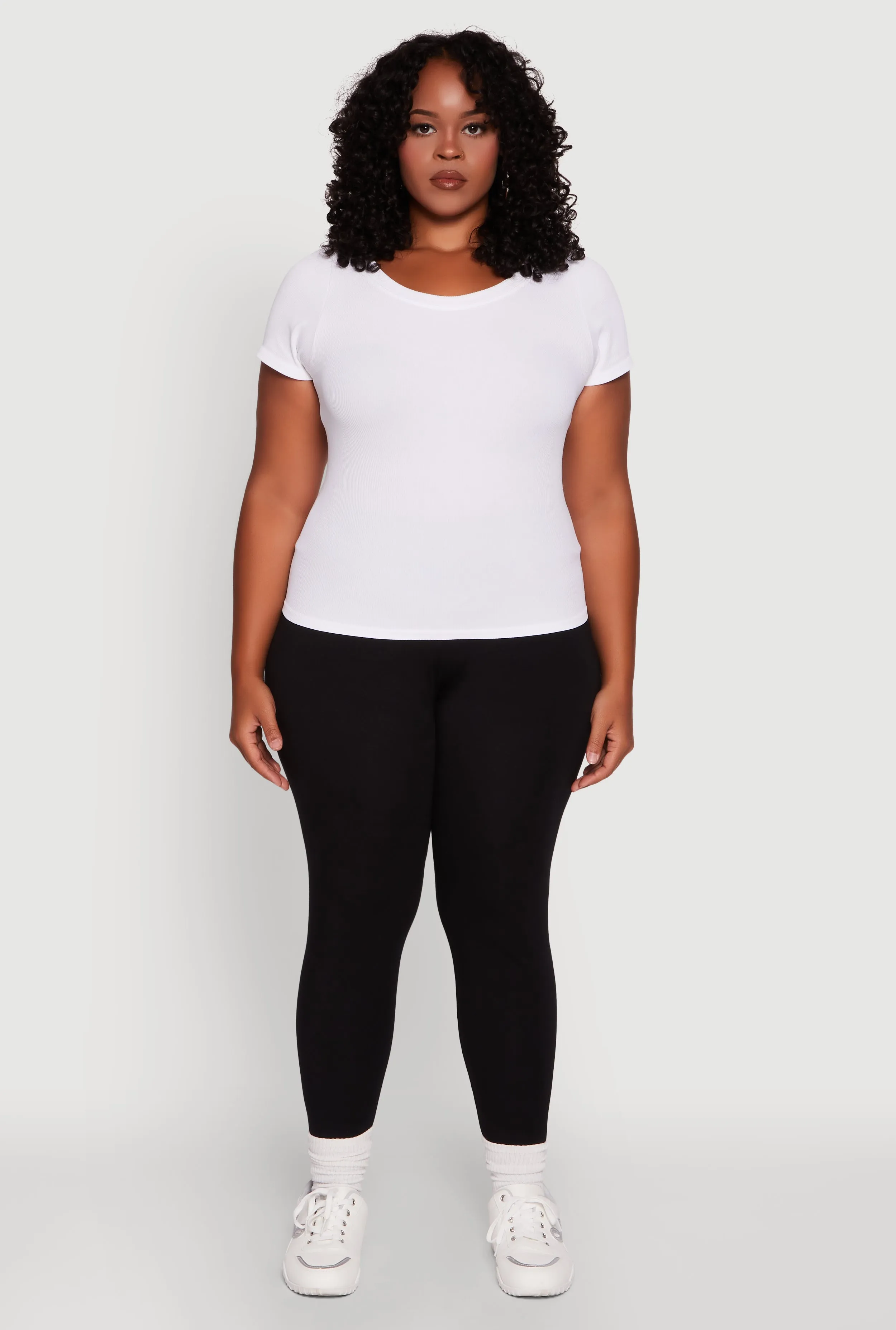 Plus Size Stylish High Waisted Leggings sold by Rainbow