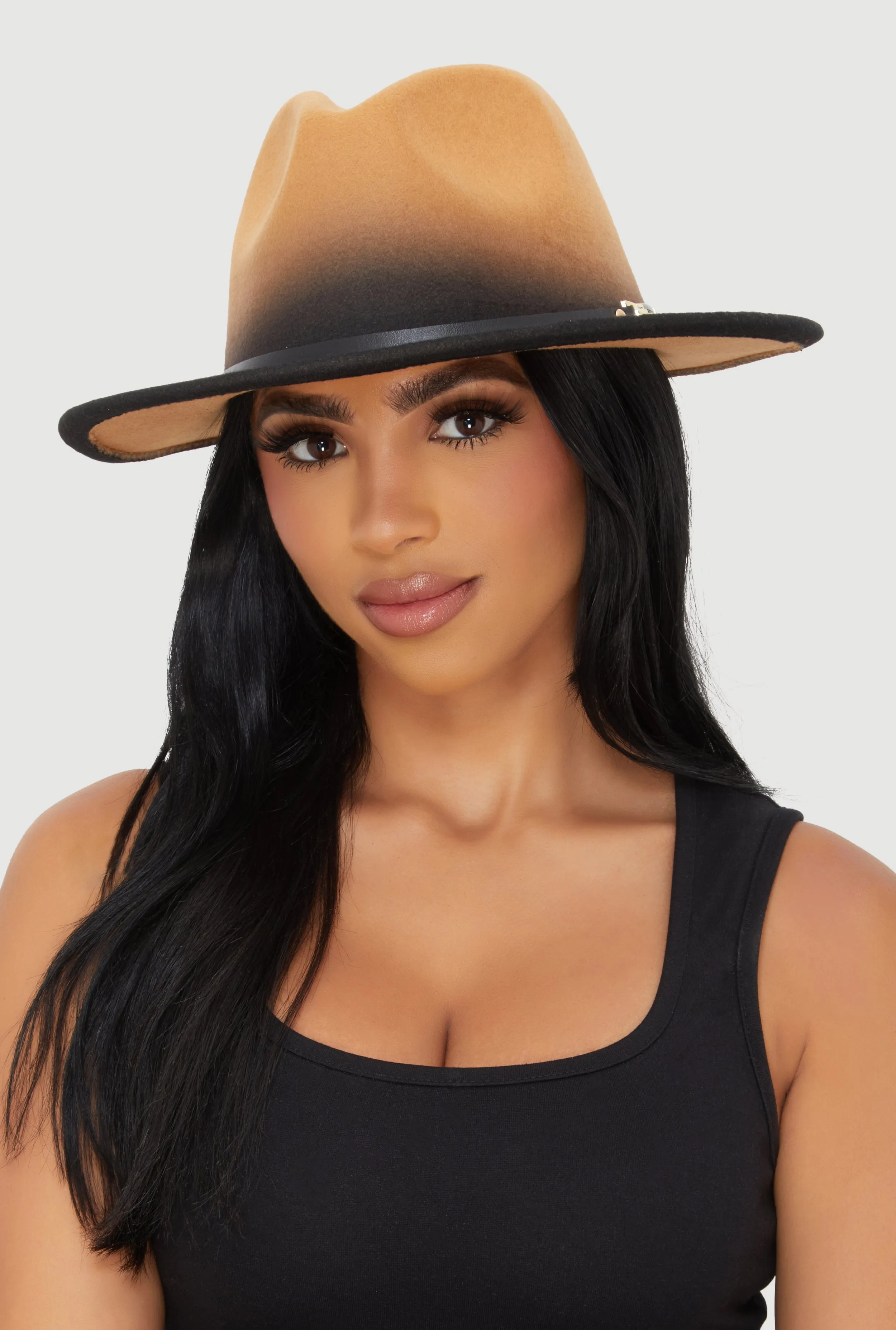 Two Tone Belted Trim Panama Hat sold by Rainbow product image thumbnail 2