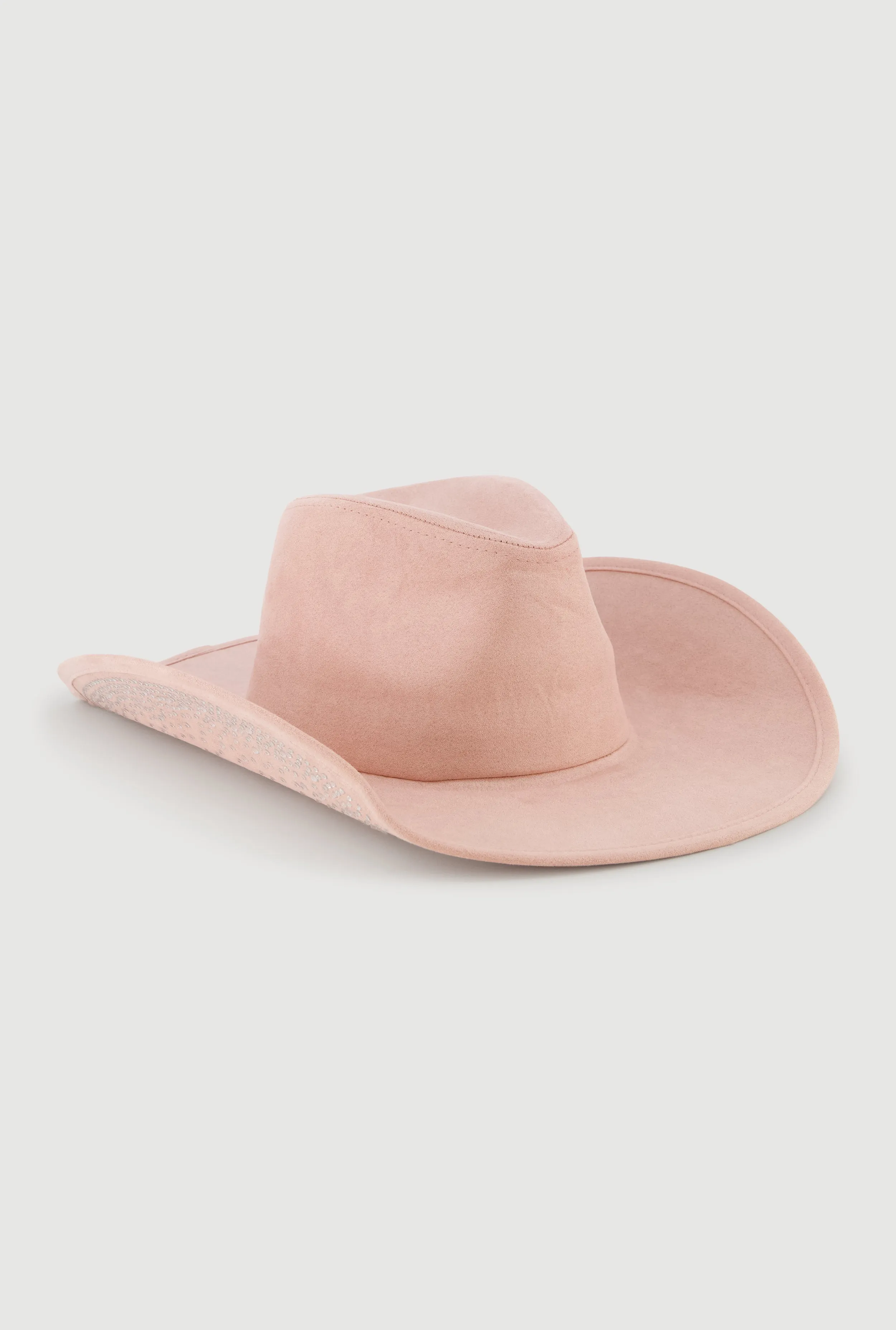 Faux Suede Rhinestone Brim Cowboy Hat sold by Rainbow product image thumbnail 3