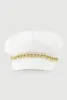 Rhinestone Curb Chain Detail Cabbie Hat sold by Rainbow