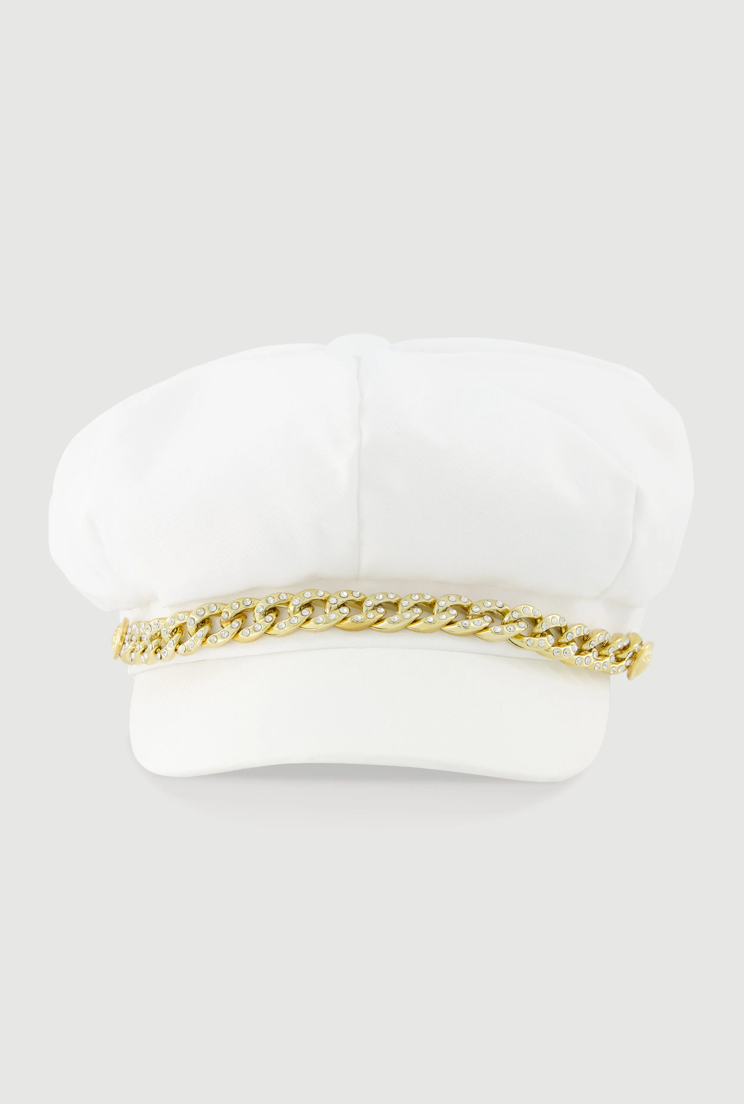 Rhinestone Curb Chain Detail Cabbie Hat sold by Rainbow product image thumbnail 3