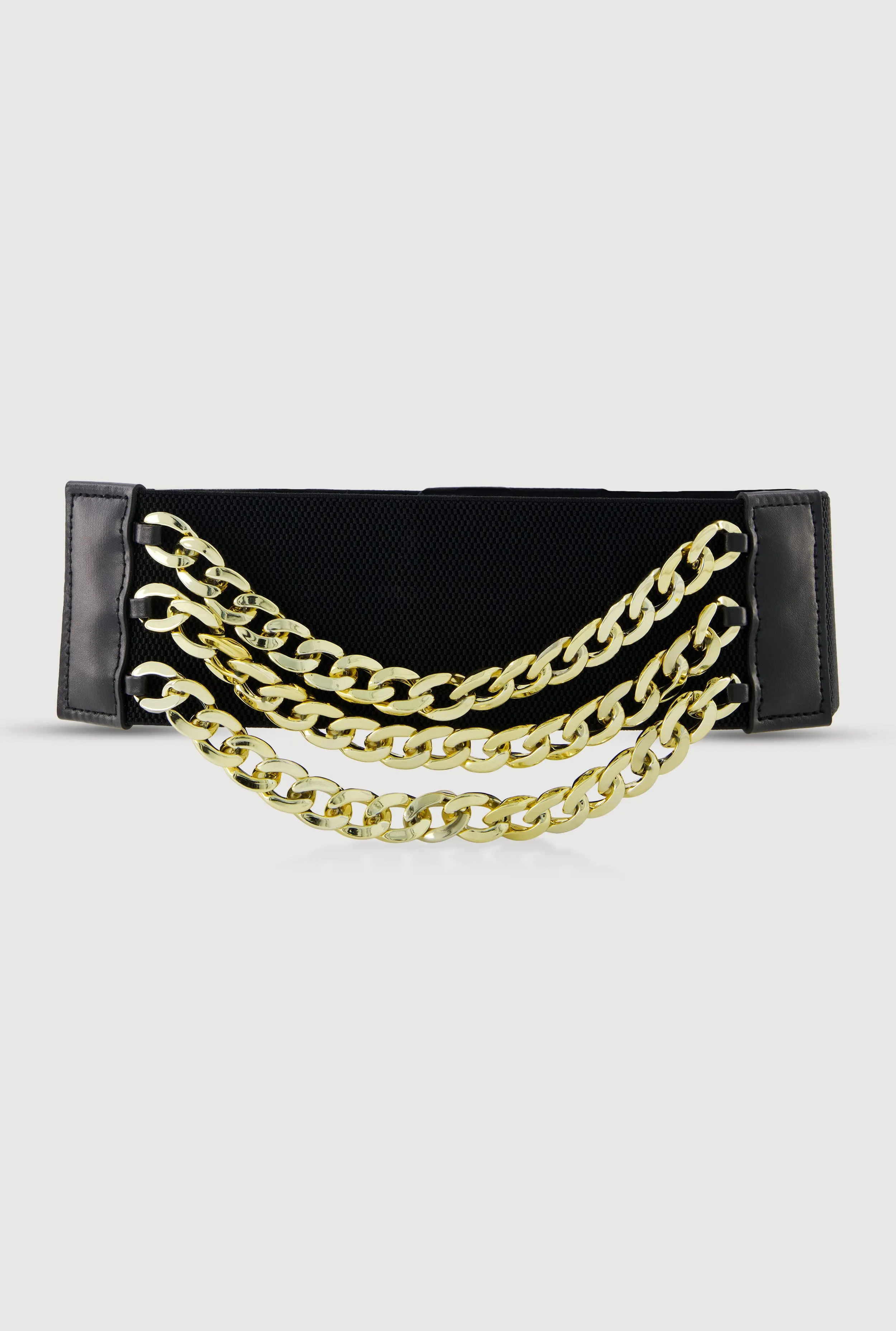 Metallic Layered Chain Detail Belt sold by Rainbow
