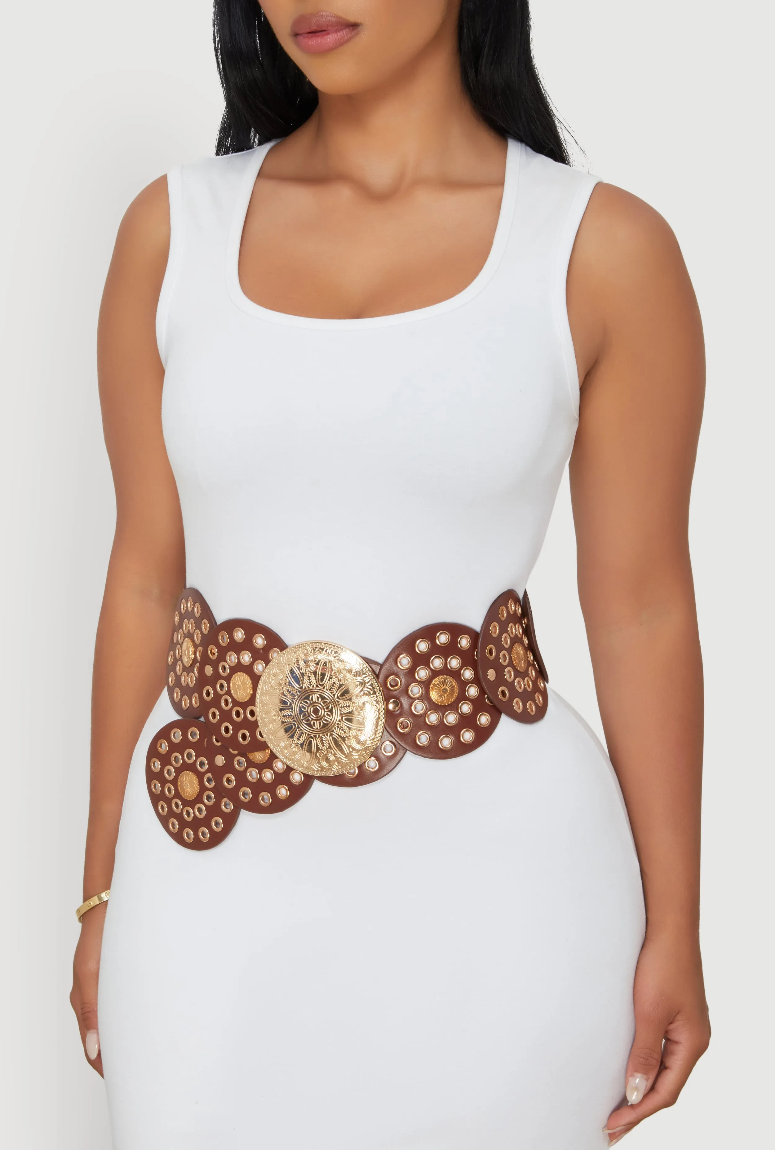 Faux Leather Metallic Moroccan Belt sold by Rainbow product image thumbnail 2