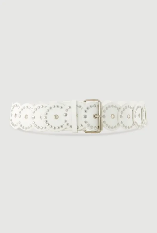 Roller Buckle Faux Leather Moroccan Belt sold by Rainbow