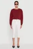 Cropped Bubble Hem Long Sleeve Sweatshirt sold by Rainbow