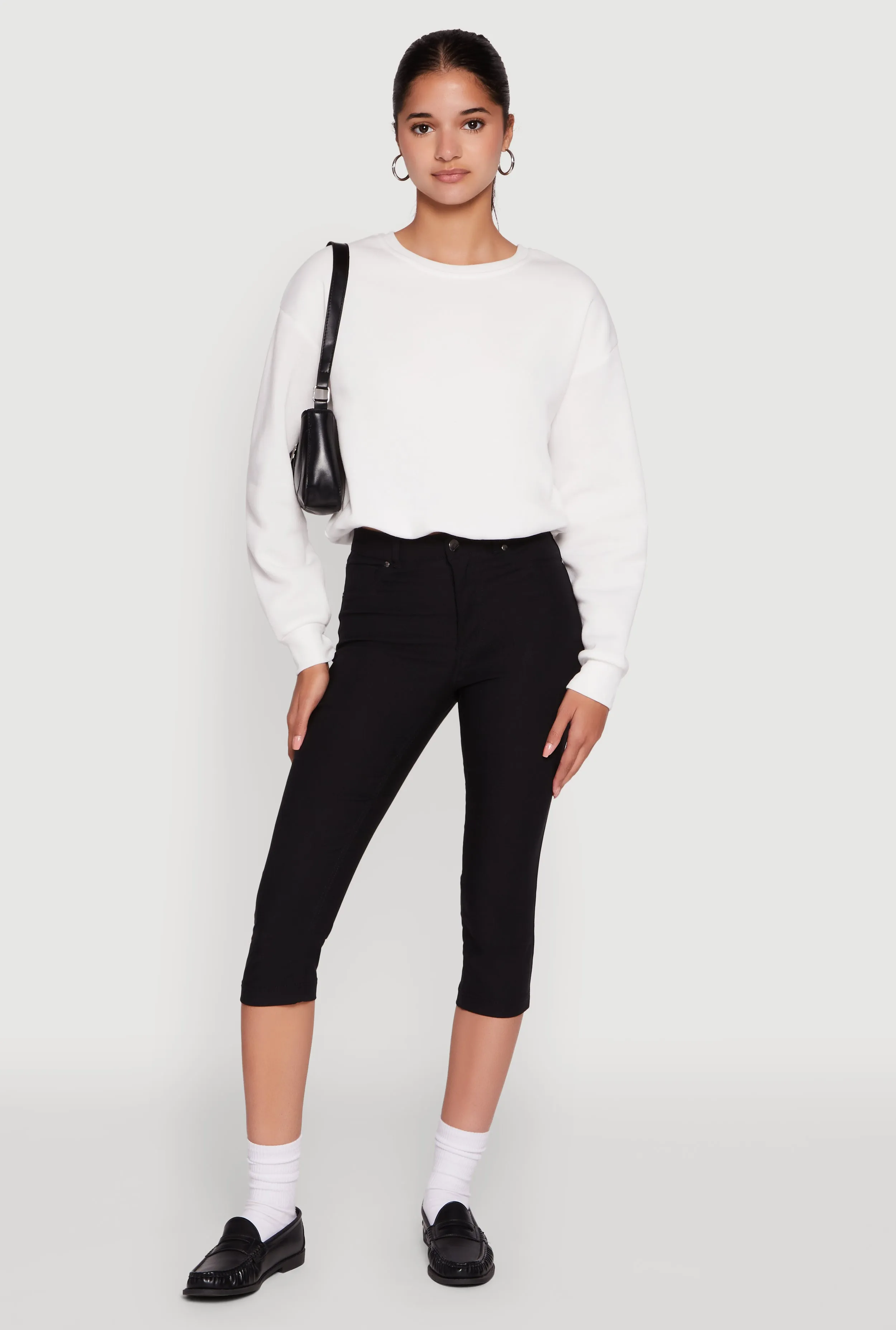 Cropped Bubble Hem Long Sleeve Sweatshirt sold by Rainbow product image thumbnail 3