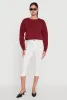 Cropped Bubble Hem Long Sleeve Sweatshirt sold by Rainbow