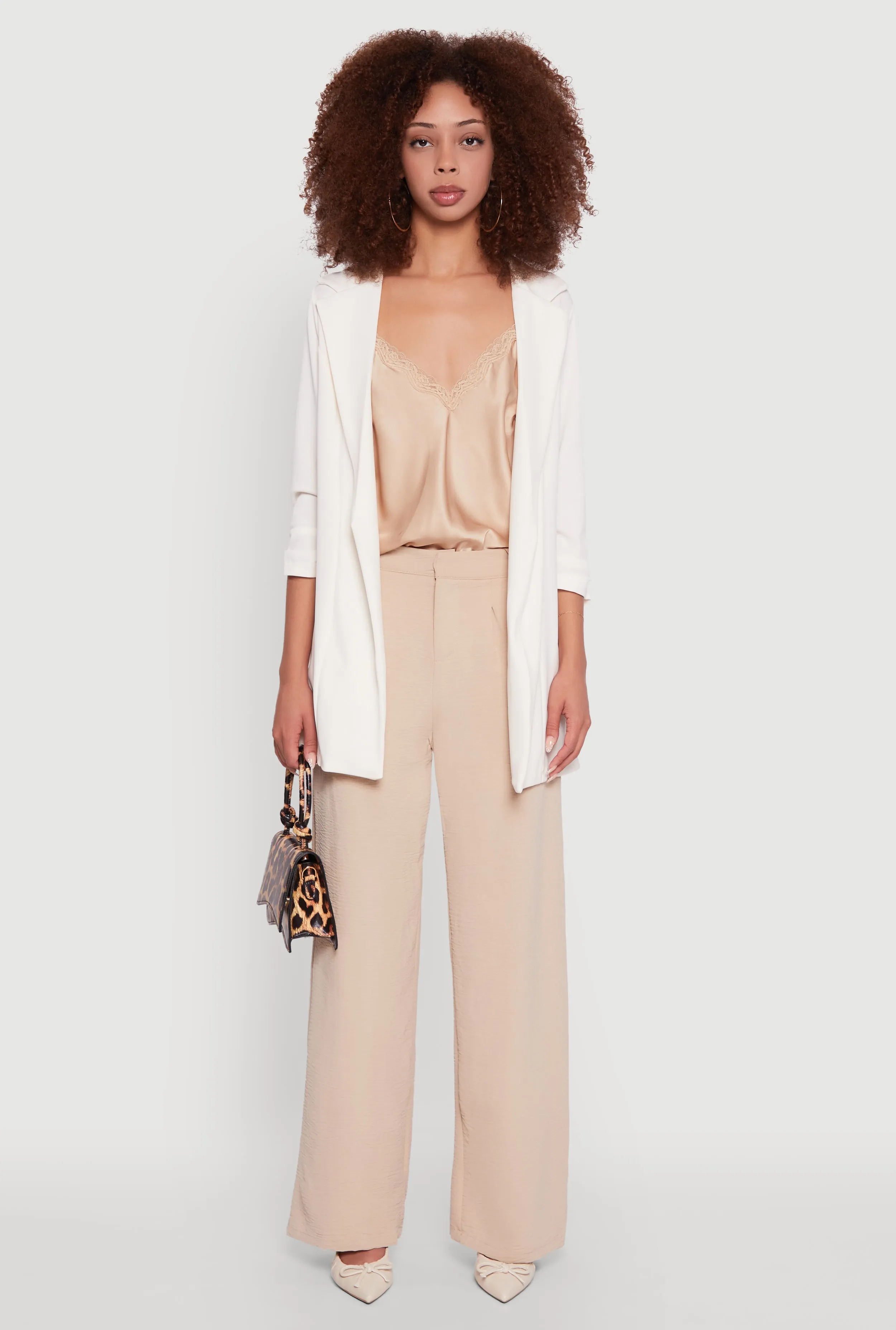 Textured Knit Ruched Sleeve Blazer sold by Rainbow product image thumbnail 3