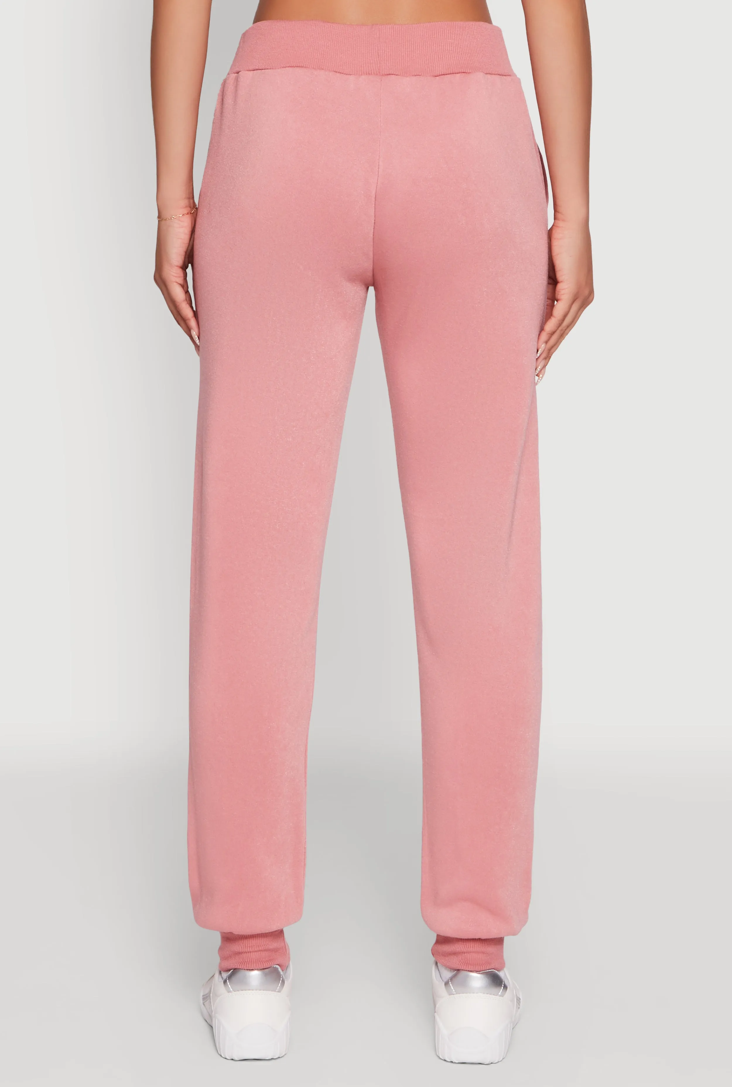 Mid Rise Solid Fleece Joggers sold by Rainbow product image thumbnail 5