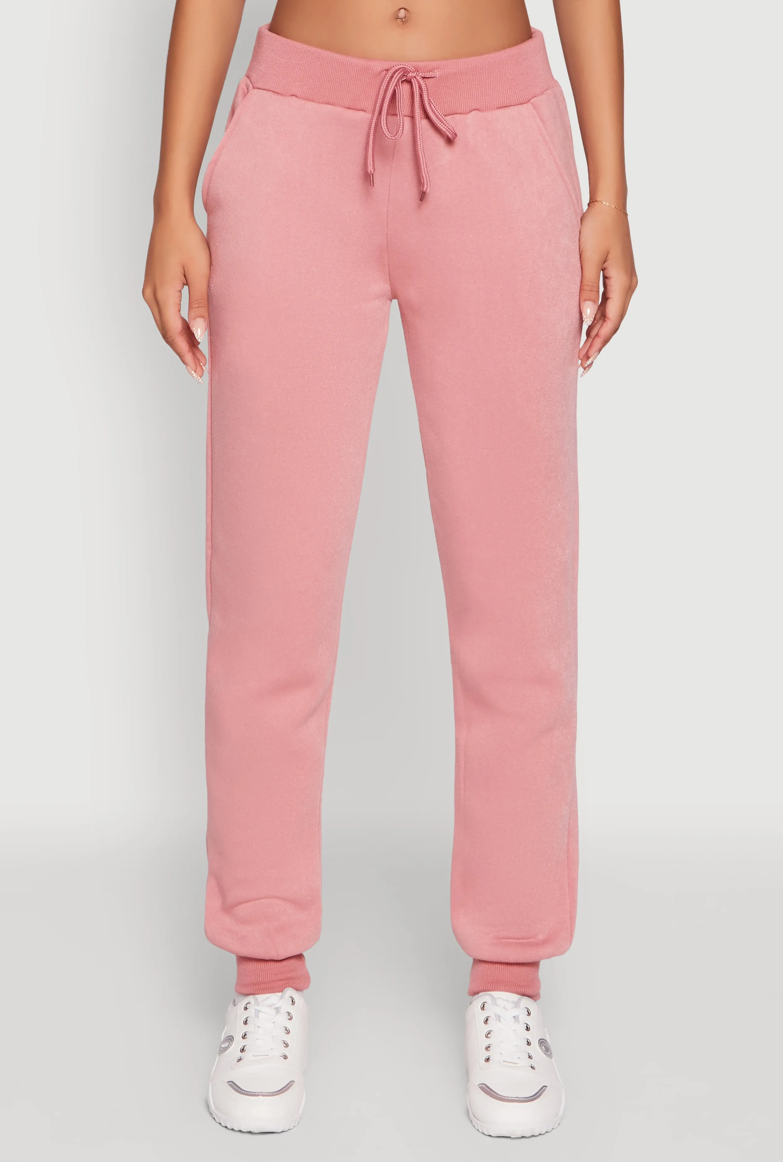 Mid Rise Solid Fleece Joggers sold by Rainbow product image thumbnail 3