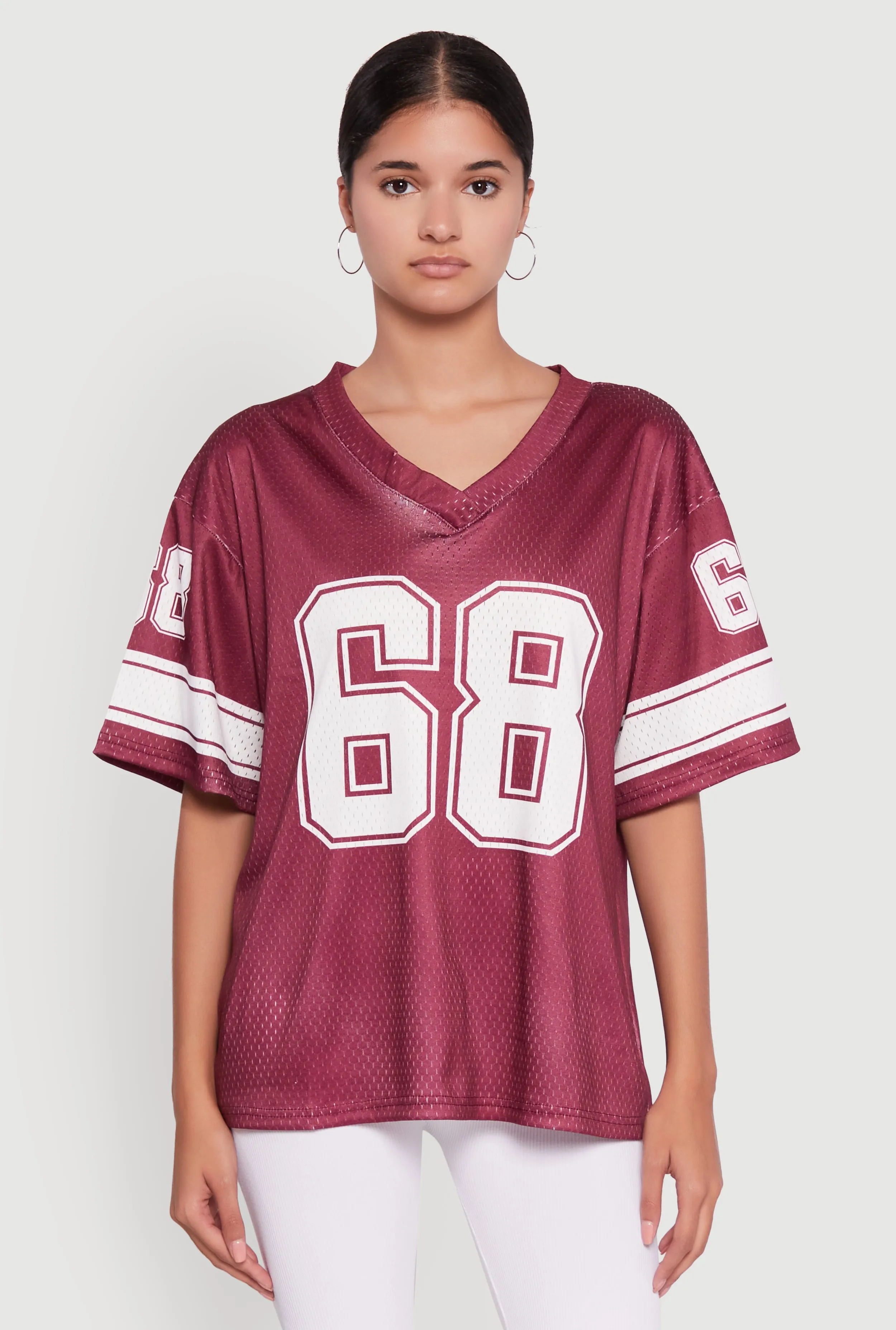 68 Graphic V-Neck Football Jersey sold by Rainbow product image thumbnail 2
