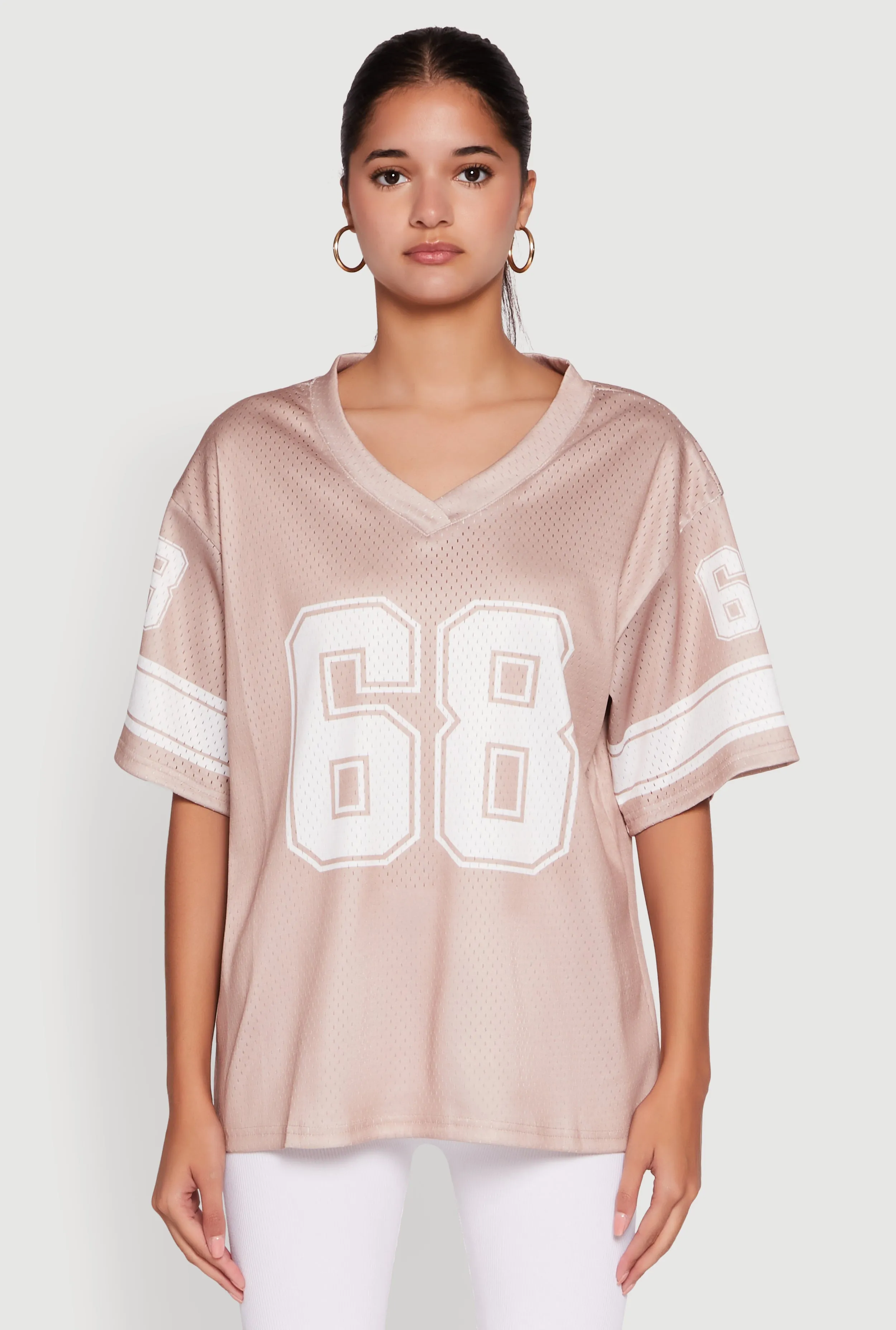 68 Graphic V-Neck Football Jersey sold by Rainbow product image thumbnail 2