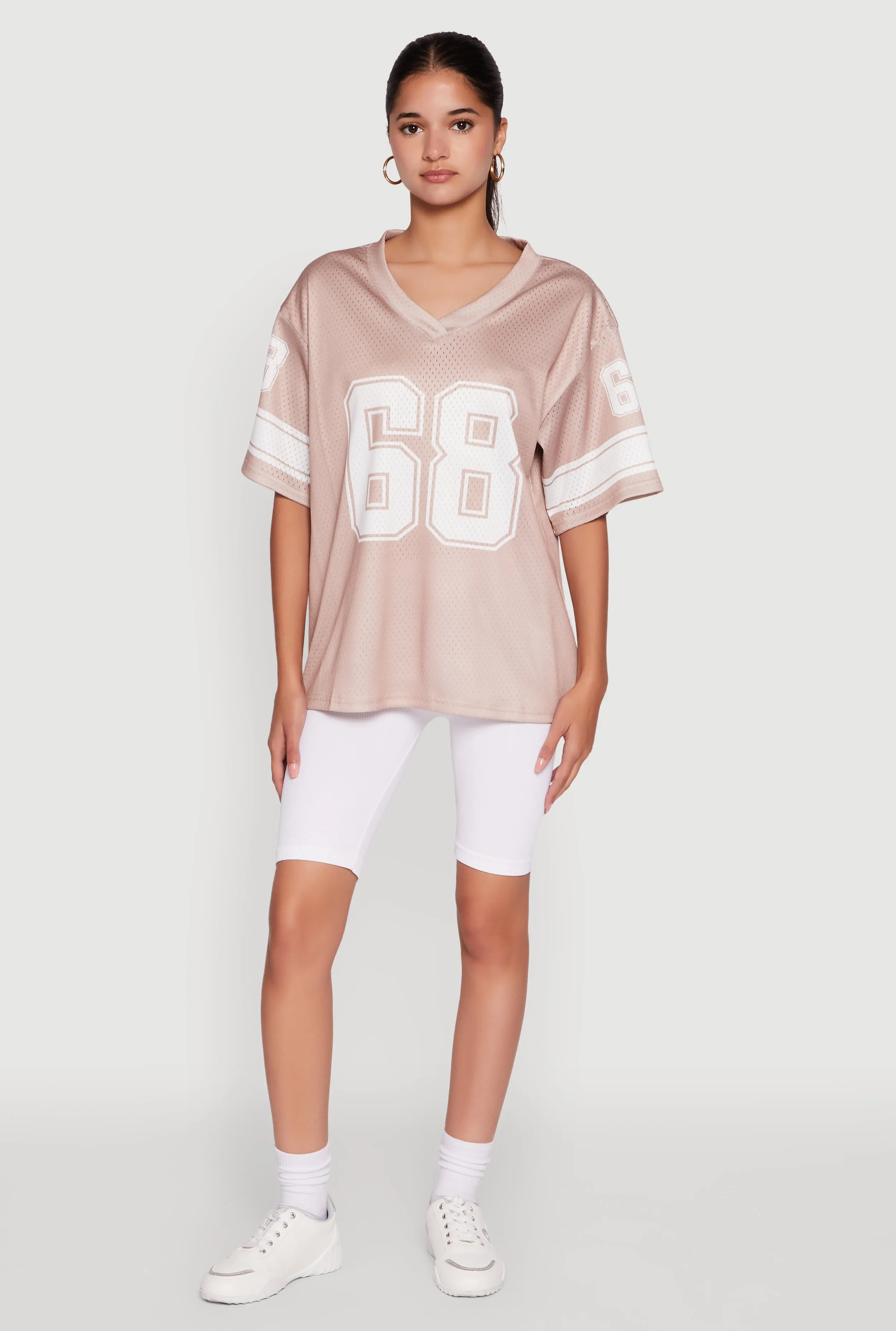 68 Graphic V-Neck Football Jersey sold by Rainbow product image thumbnail 3