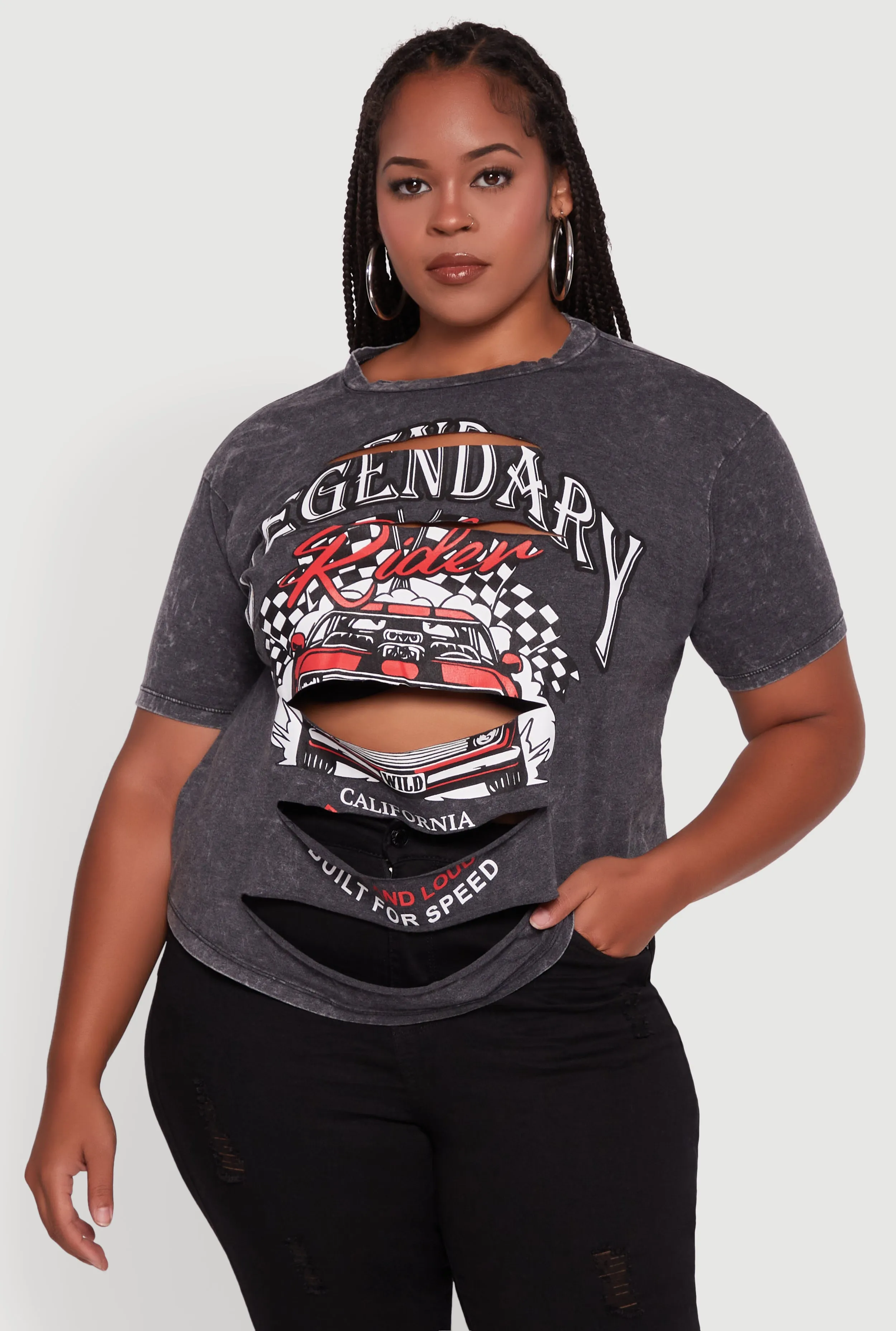 Plus Size Legendary Rider California Graphic T-Shirt sold by Rainbow product image thumbnail 2