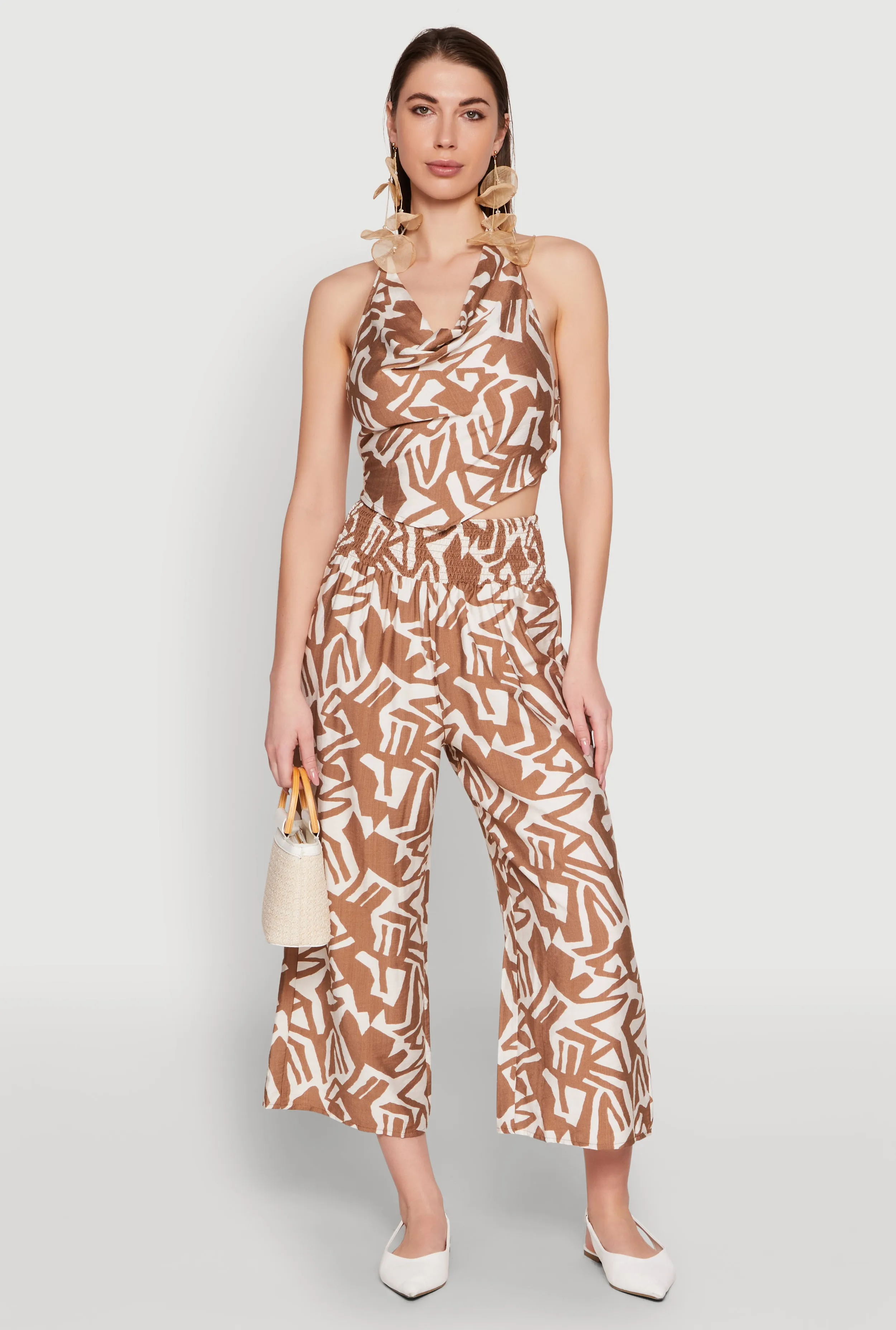 Iris Smock Waist Printed Pattern Culottes sold by Rainbow product image thumbnail 2