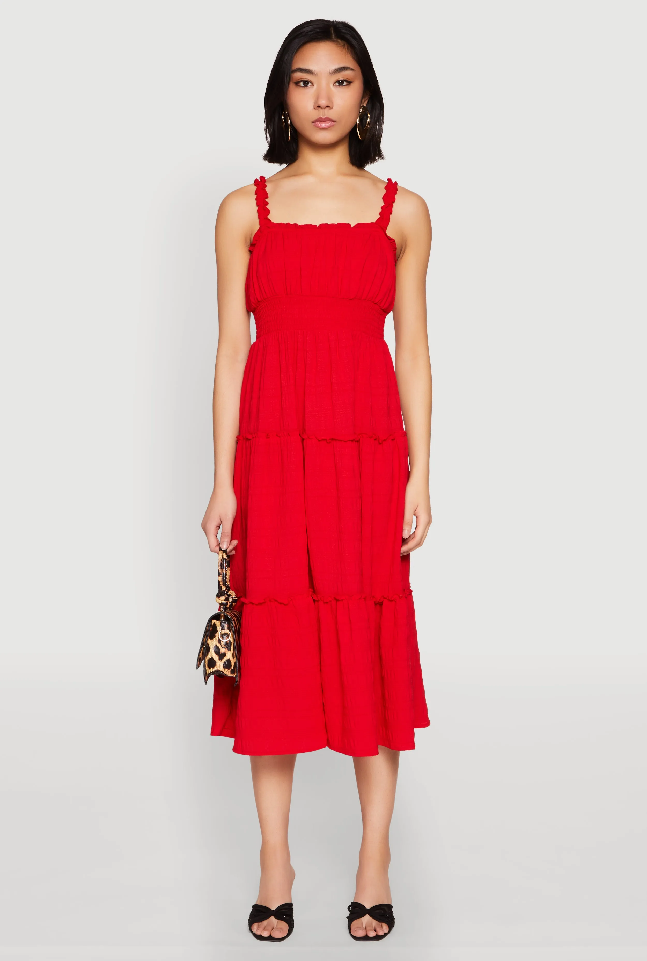 Almost Famous Smocked Empire Waist Tiered Dress sold by Rainbow product image thumbnail 2