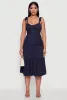 Chic Bow Strap Tiered Sundress with Side Slit sold by Rainbow