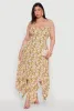 Plus Size Floral Handkerchief Hem Sundress sold by Rainbow