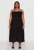 Plus Size Elegant Strapless Tiered Sundress sold by Rainbow