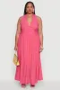 Plus Size Chic Smocked Back Halter Maxi Sundress sold by Rainbow